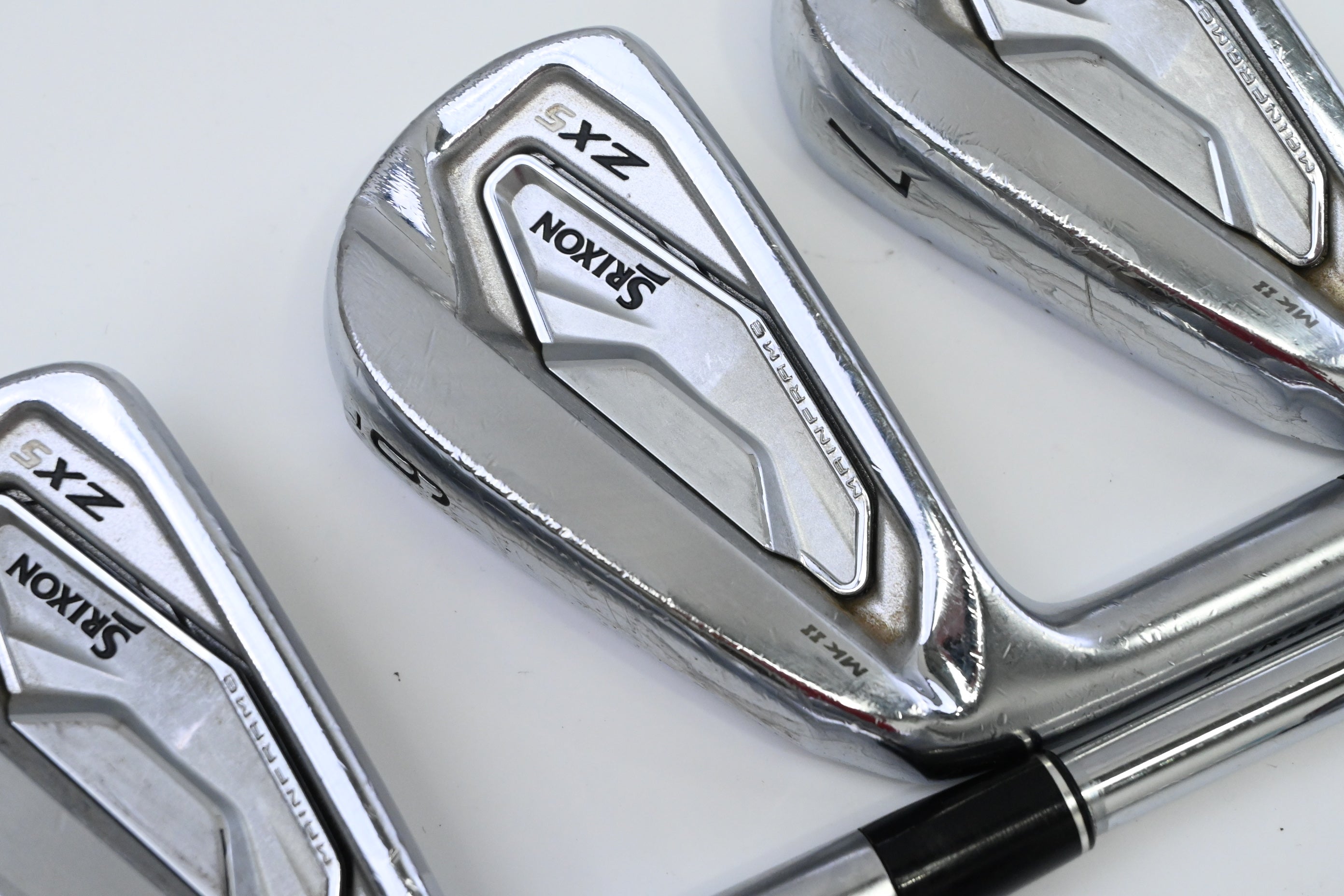 Left Hand Srixon ZX5 Irons / 5-PW / Stiff Flex NS Pro Zelos 8 Shafts