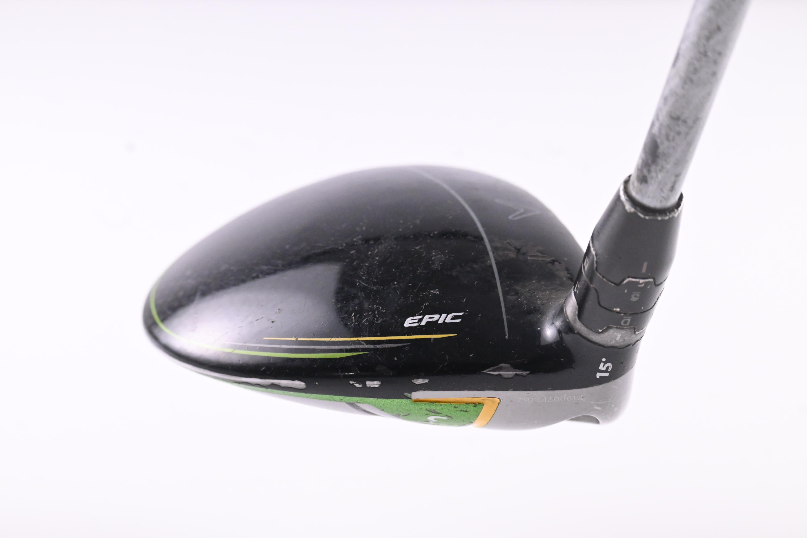 Left Hand Callaway Epic Flash #3 Wood / 15 Degree / Senior Flex Evenflow Green