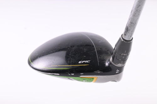 Left Hand Callaway Epic Flash #3 Wood / 15 Degree / Senior Flex Evenflow Green