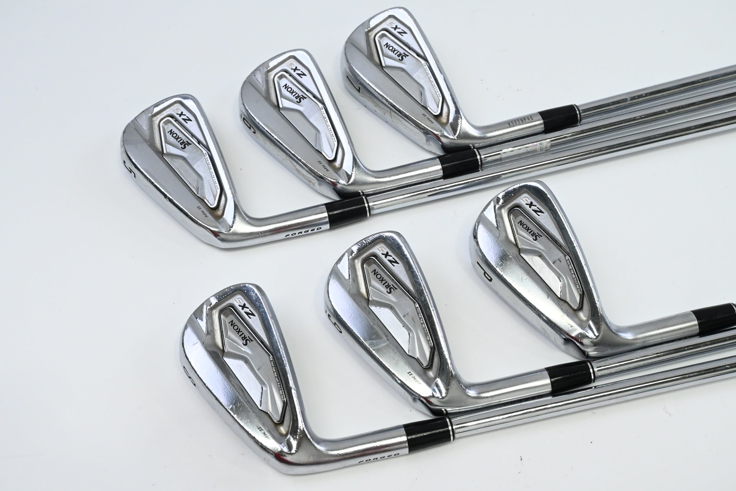 Left Hand Srixon ZX5 Irons / 5-PW / Stiff Flex NS Pro Zelos 8 Shafts
