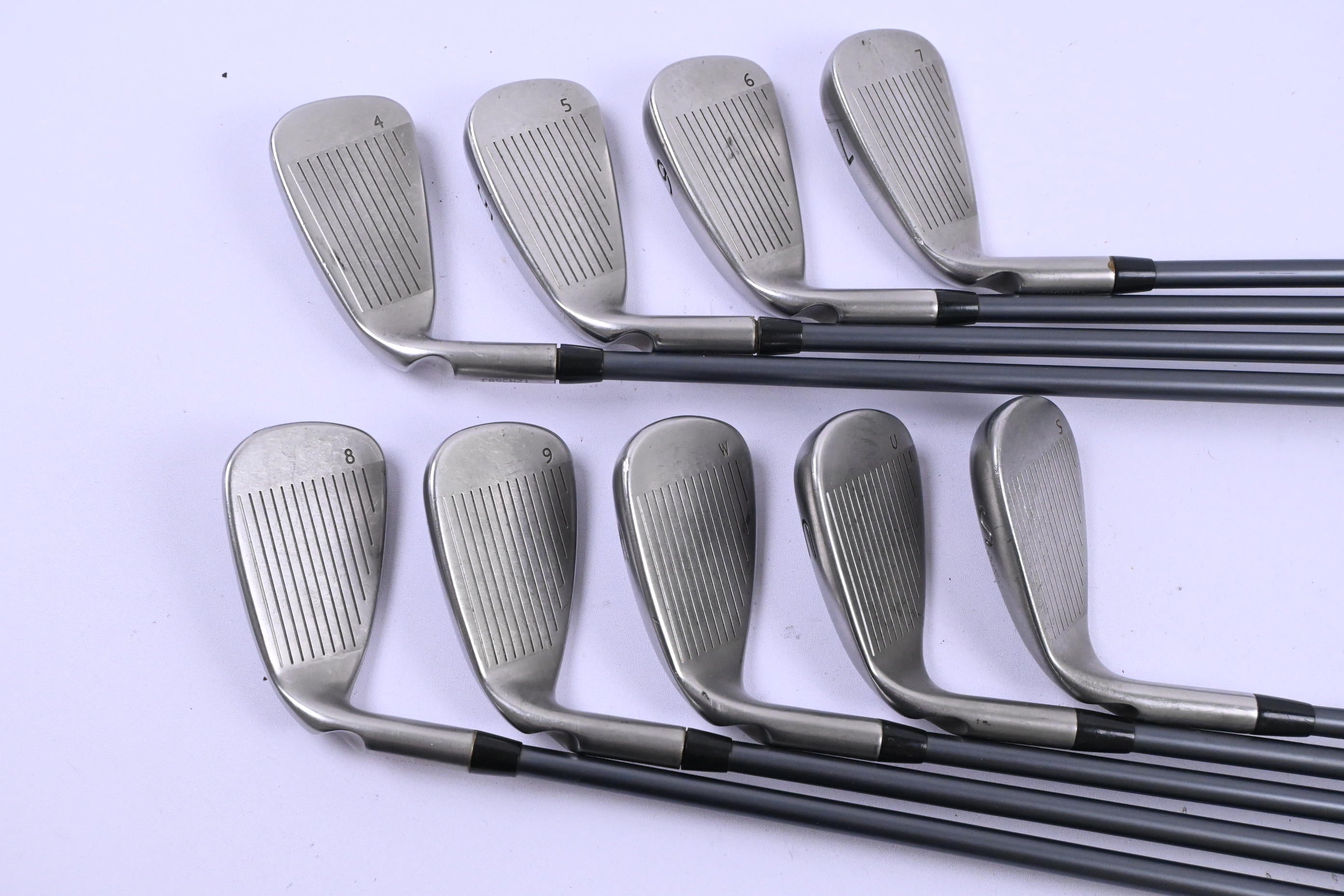 Ping G Series Irons / 4-PW+GW+SW / Green Dot / Senior Flex Ping CFS 65 Shafts