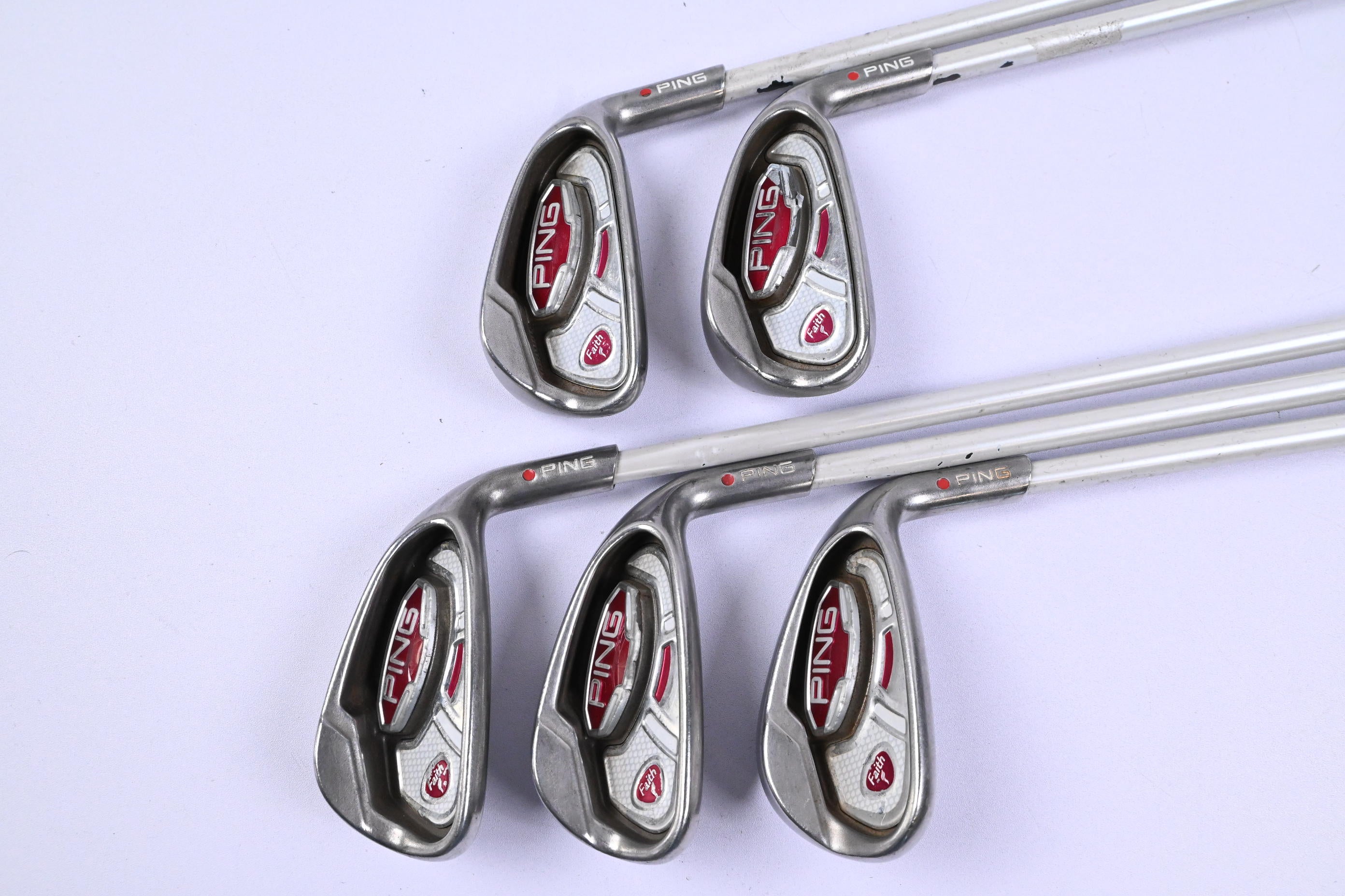 Ladies Ping Faith Hybrid Combo Irons / 7-PW+SW / Red Dot / Ladies Flex Shafts