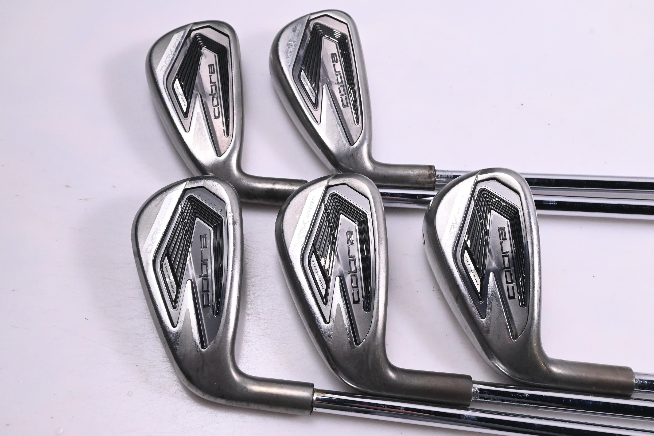 Left Hand Cobra Darkspeed Irons / 6-PW / Stiff Flex Steel Shafts