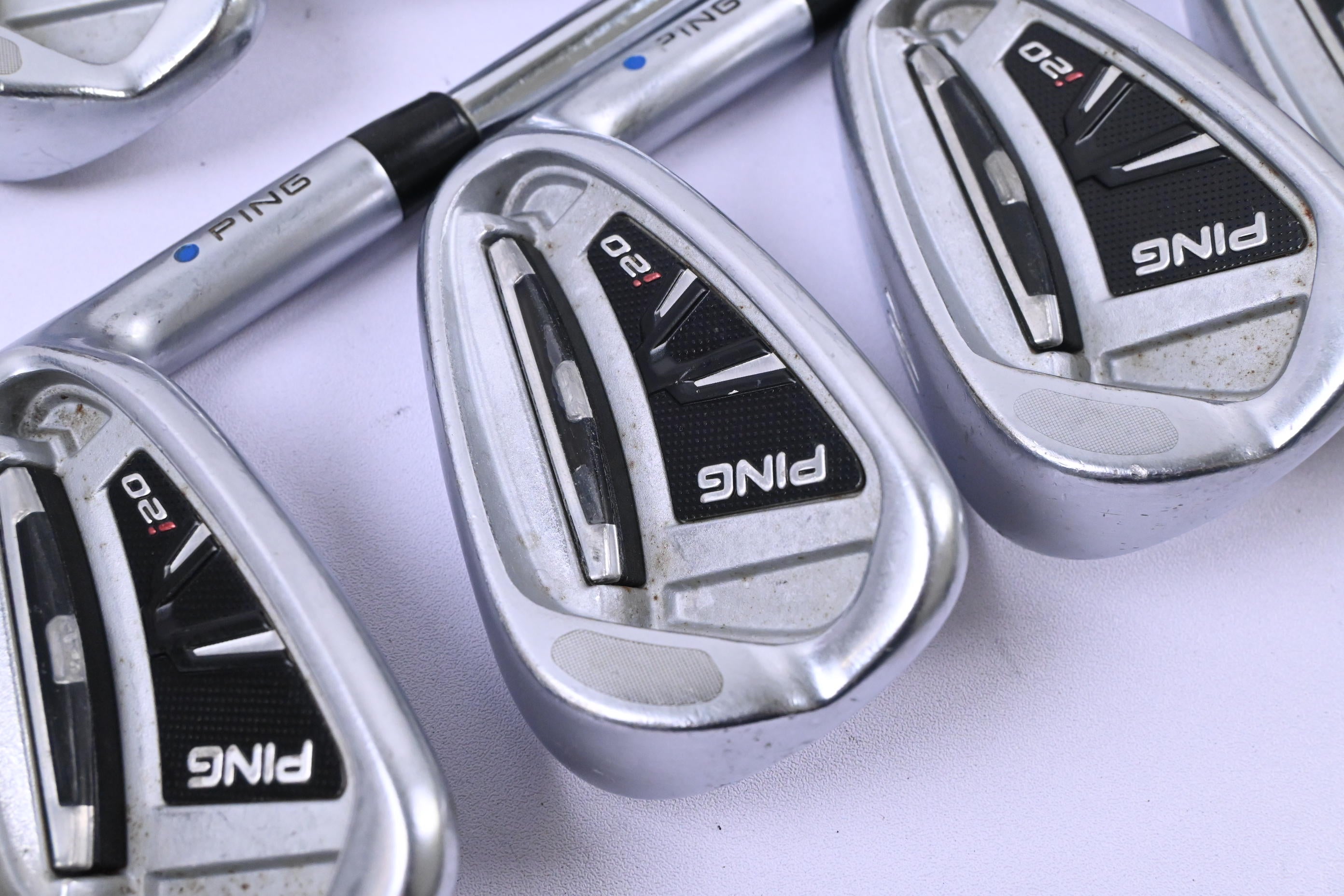 Ping i20 Irons / 4-PW+GW+SW / Blue Dot / Stiff Flex Ping CFS Shafts