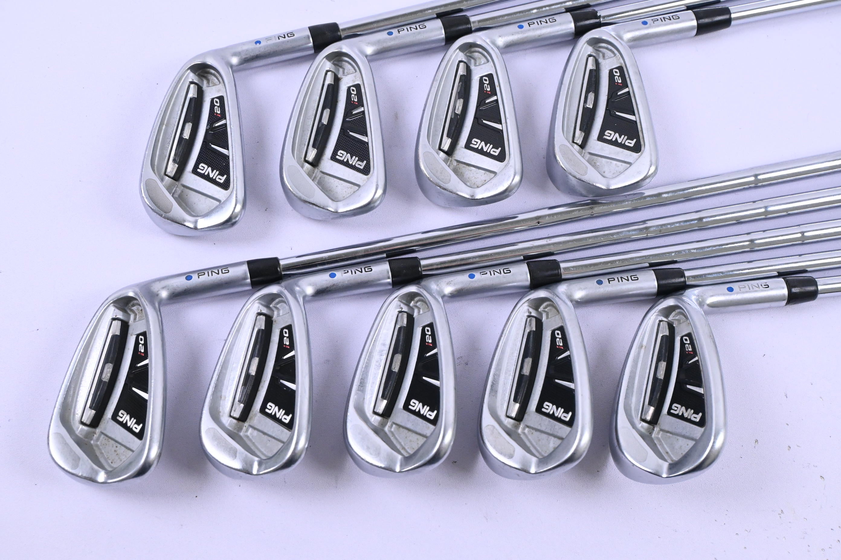 Ping i20 Irons / 4-PW+GW+SW / Blue Dot / Stiff Flex Ping CFS Shafts