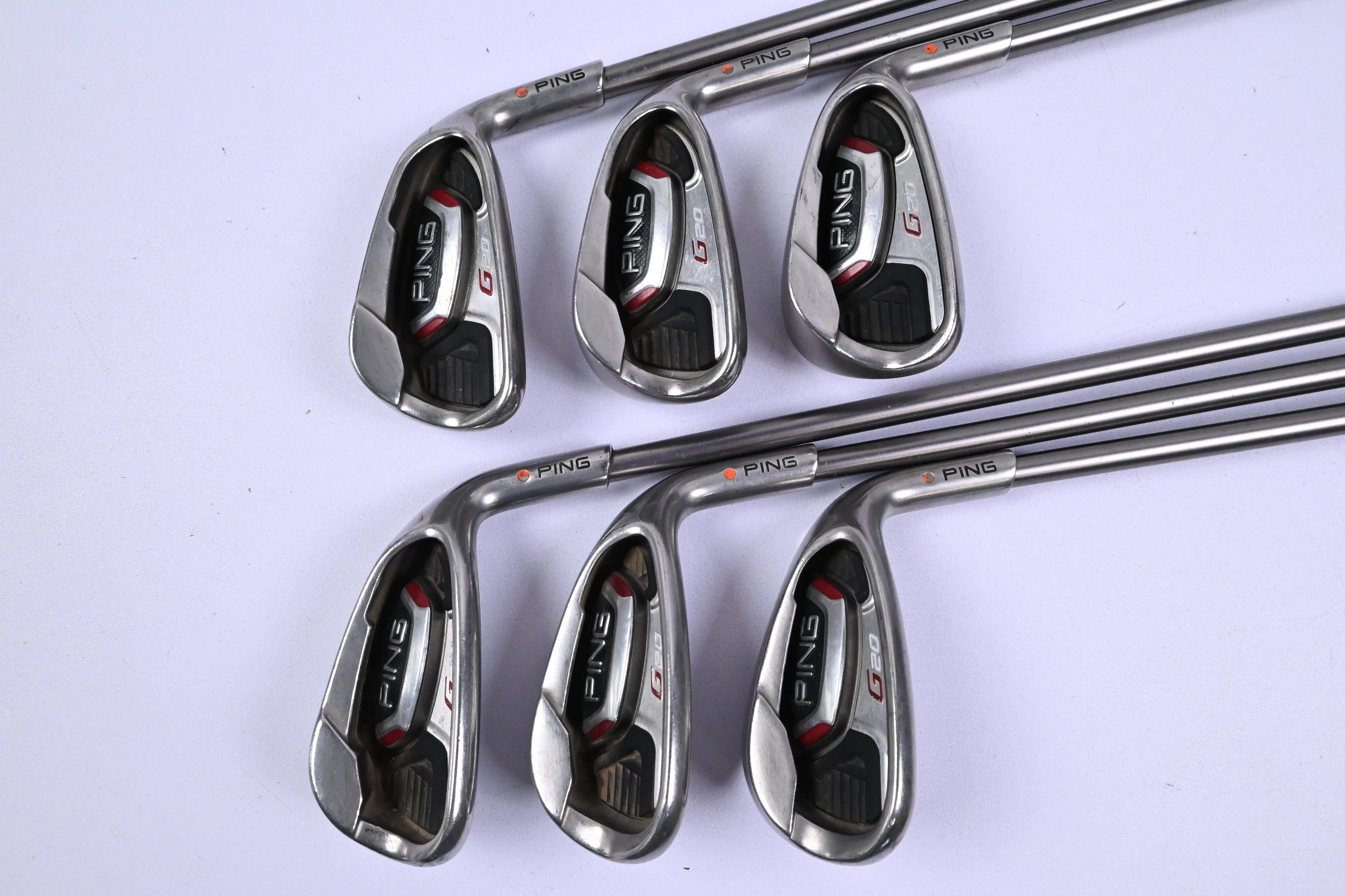 Ping G20 Irons / 7-PW+SW+LW / Orange Dot / Senior Flex Ping TFC 169 Shafts