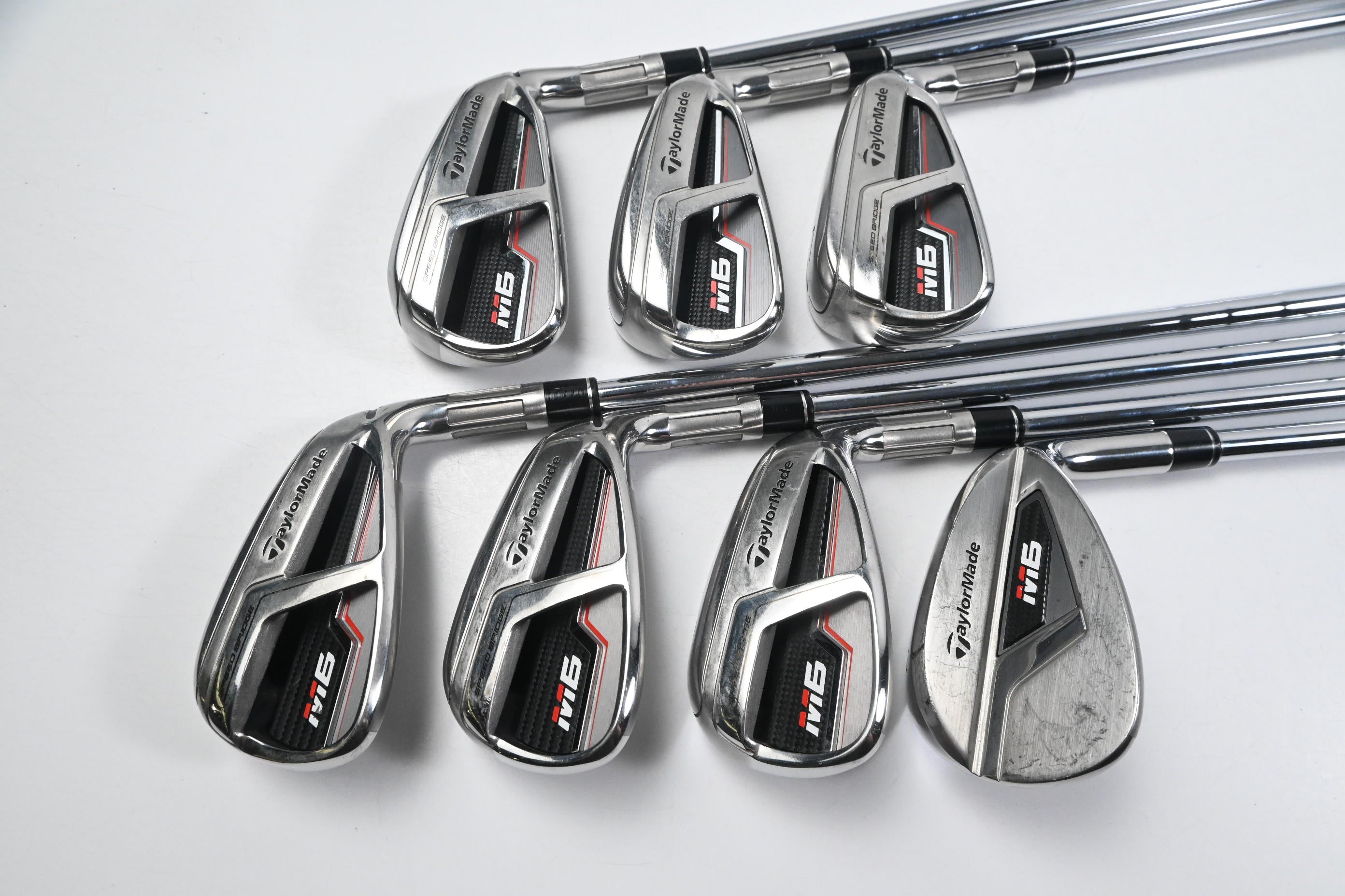 Taylormade M6 Irons / 5-PW+SW / Stiff Flex KBS MAX 85 Shafts