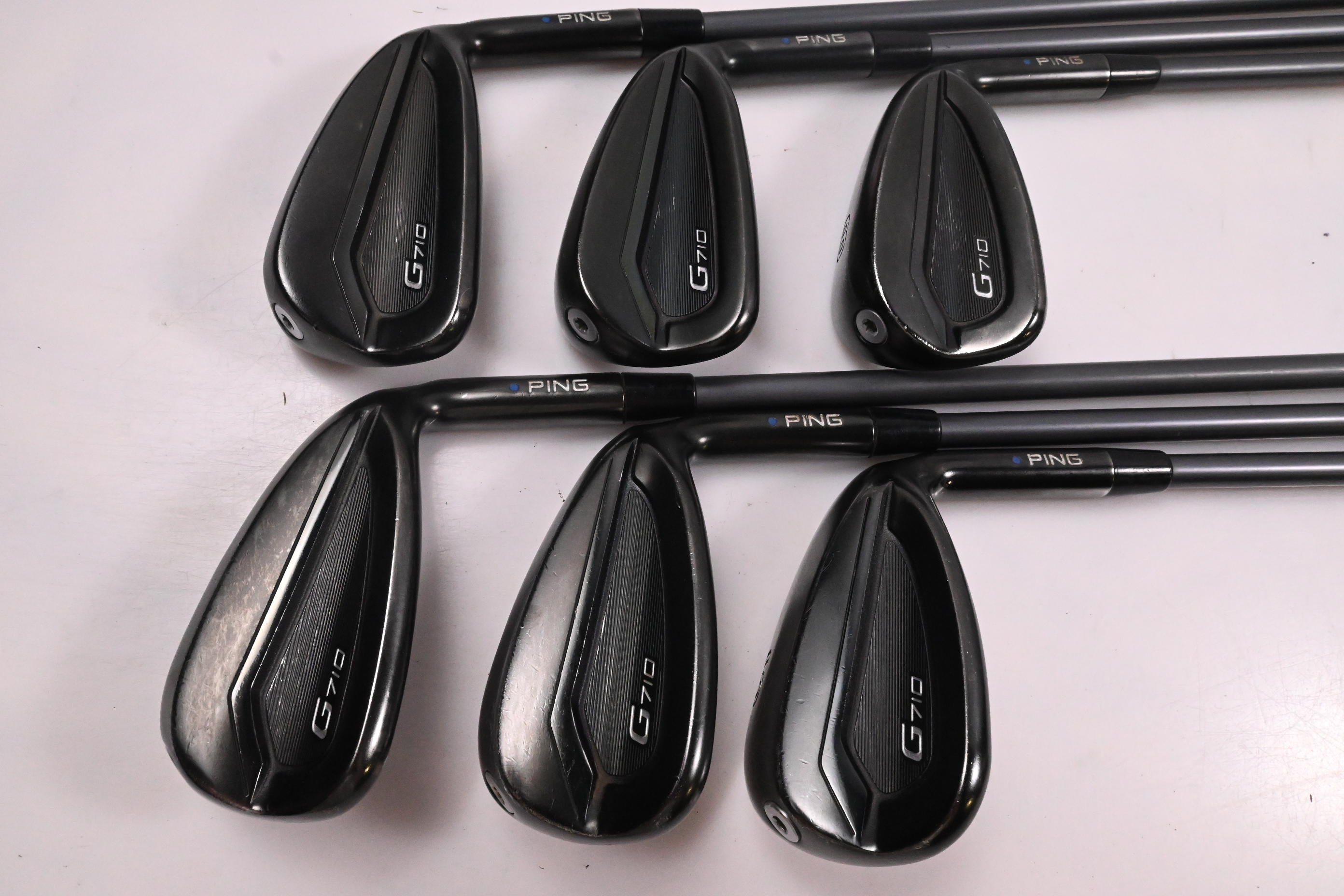Ping G710 Irons / 6-PW+SW / Blue Dot / Regular Flex Ping CFS 70 Shafts