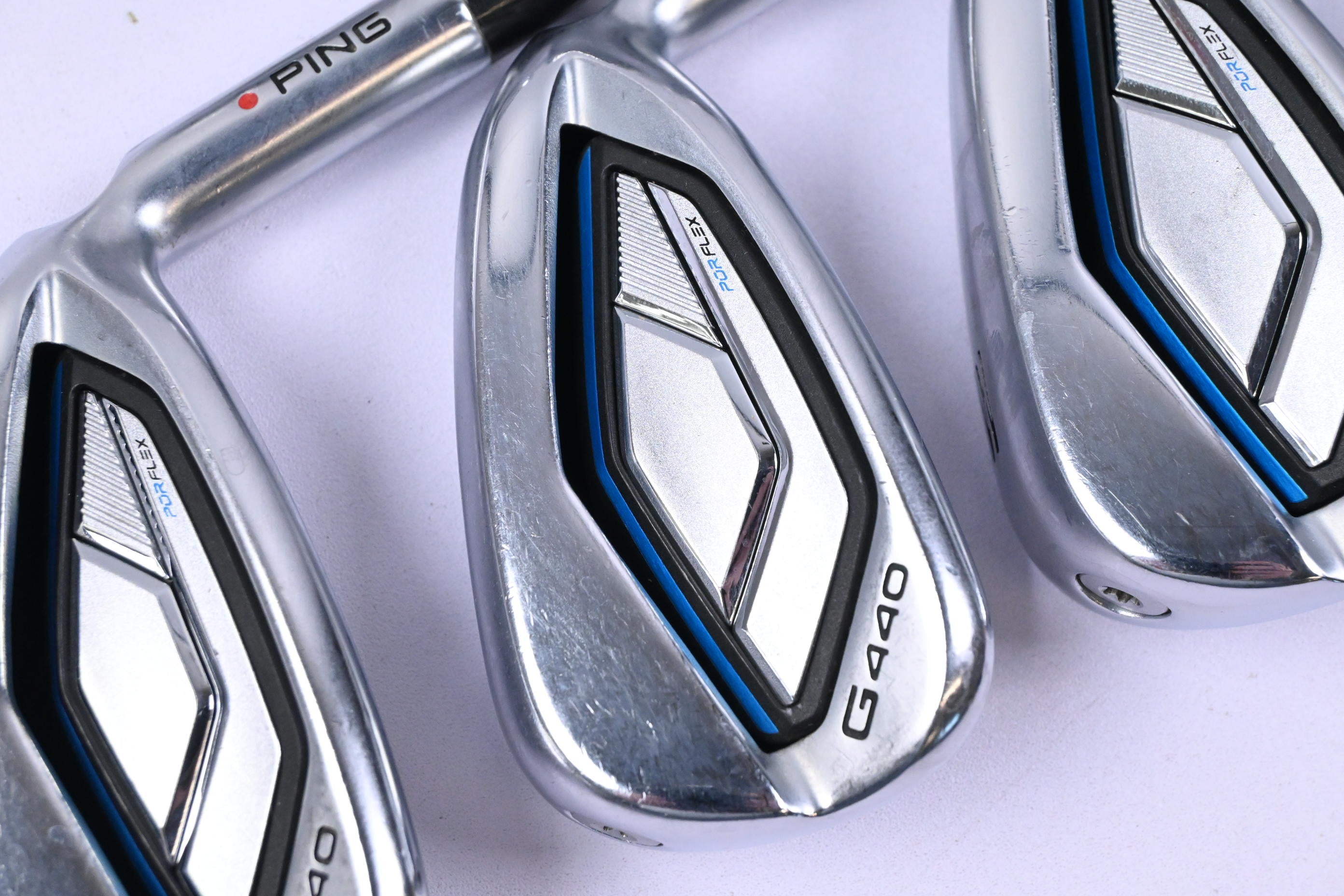 Ping G440 Irons / 5-PW+GW / Red Dot / Regular Flex Ping Alta CB Blue Shafts