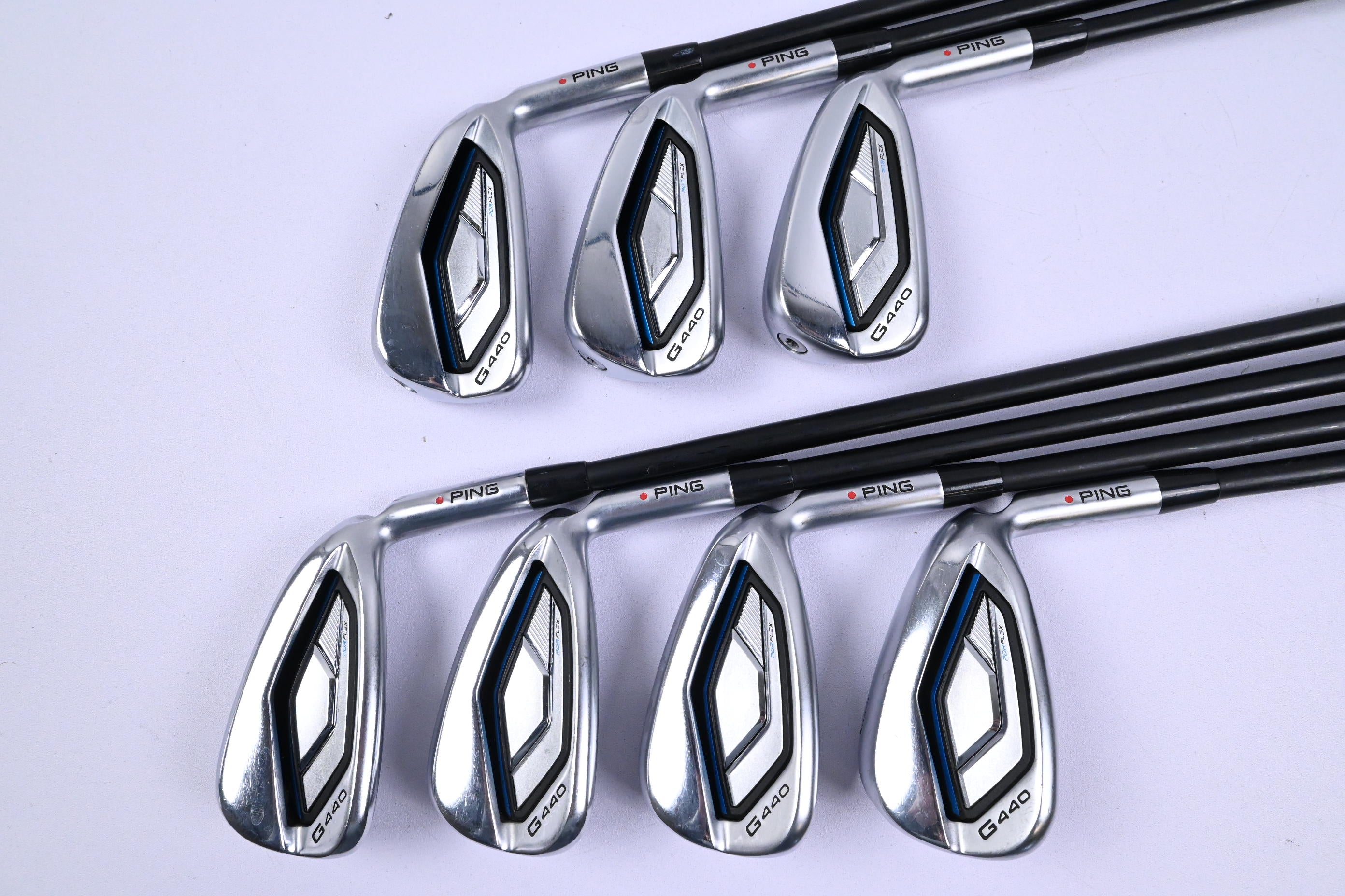 Ping G440 Irons / 5-PW+GW / Red Dot / Regular Flex Ping Alta CB Blue Shafts