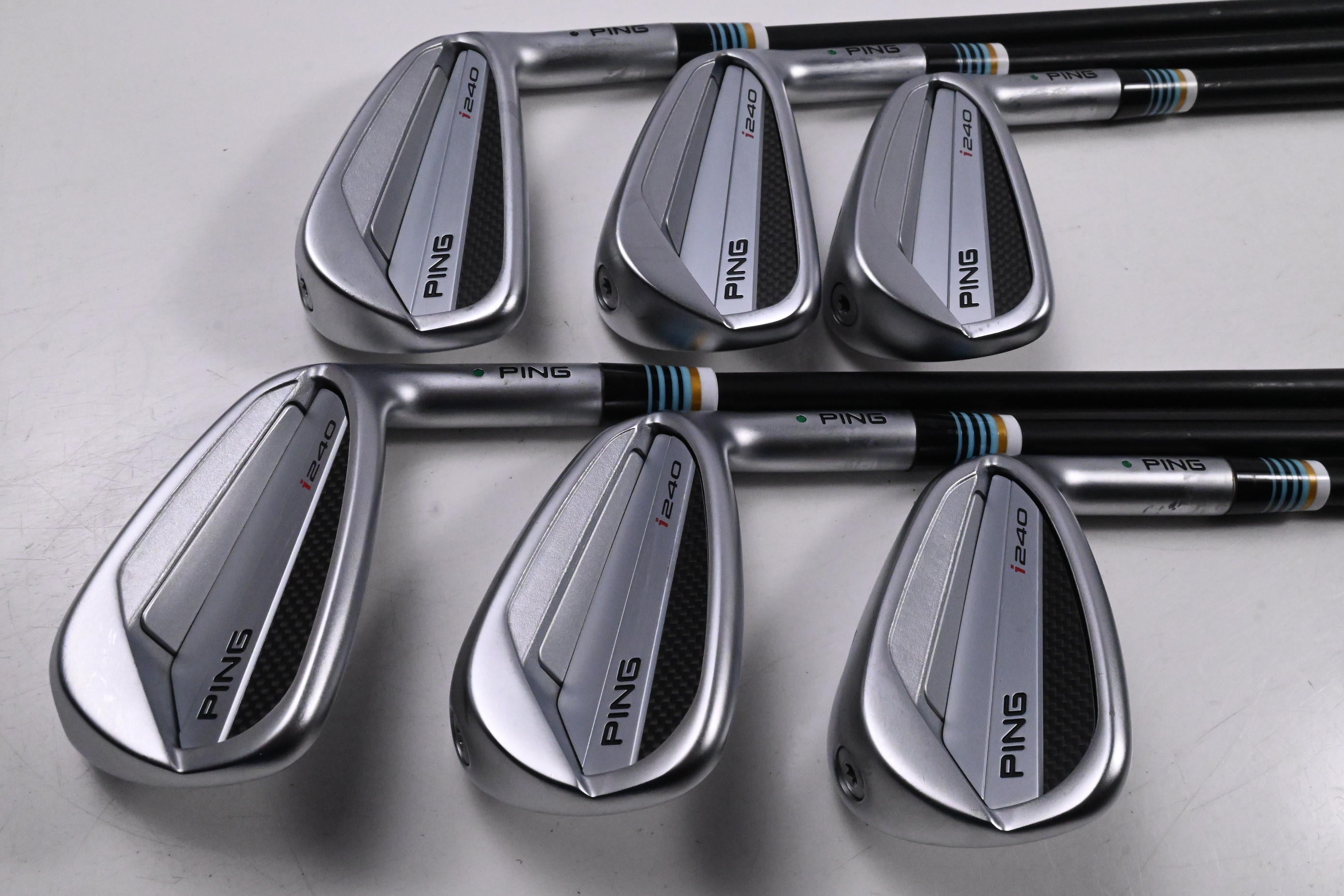 Ping I240 Irons / 5-PW / Green Dot / Stiff Flex Project X Catalyst 80 Shafts