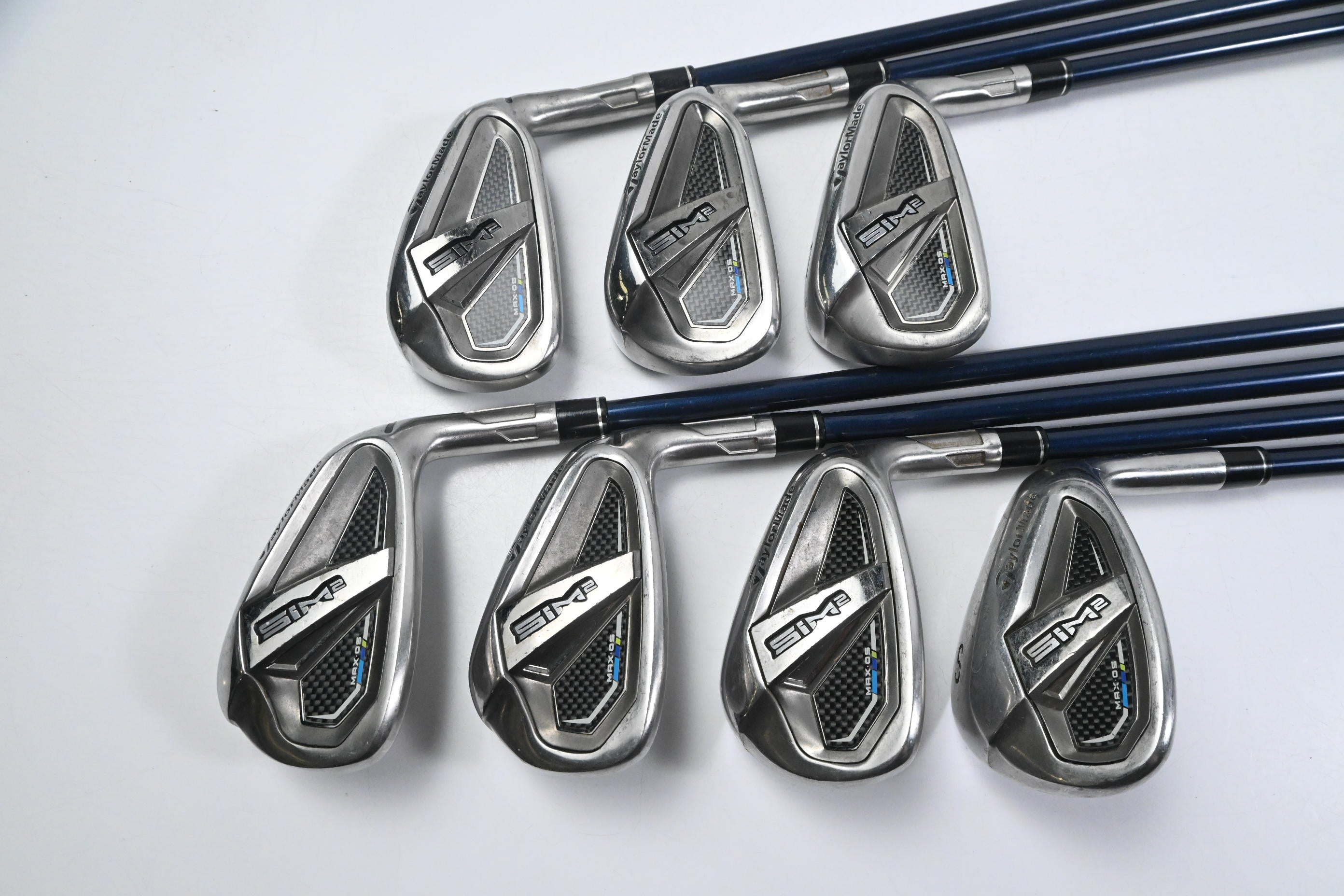 Taylormade SIM2 Max OS Irons / 5-PW+SW / Regular Flex Ventus Blue 6 Shafts