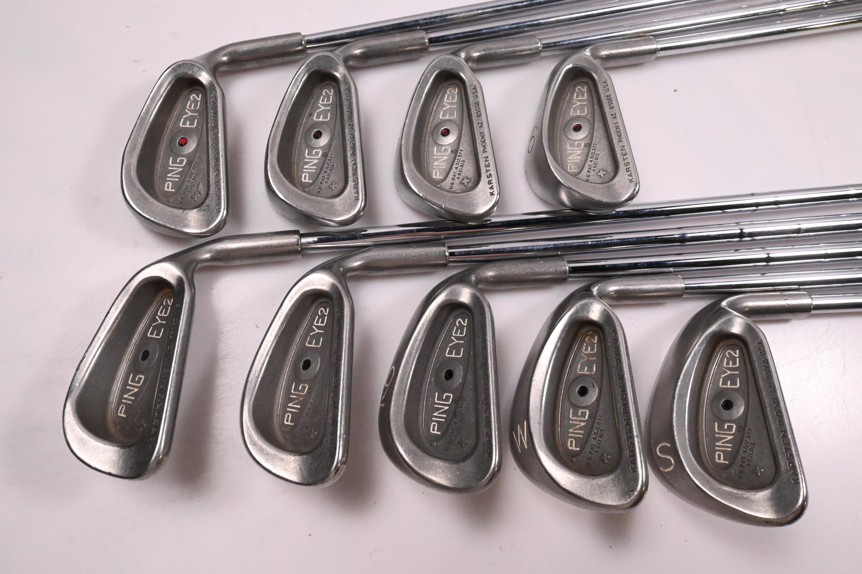Ping Eye 2+ Irons / 3-PW+SW / Black Dot / Stiff Flex Ping KT Shafts