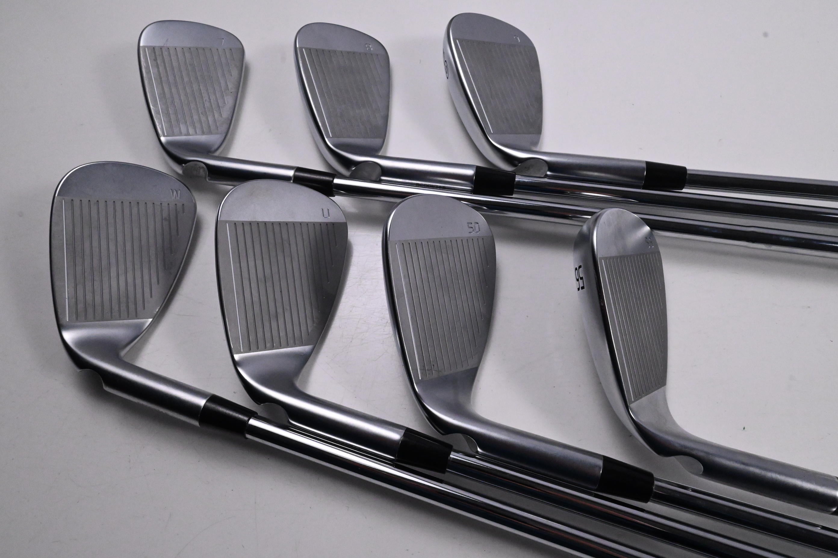 Ping G730 Irons / 7-PW+UW+50°+56° / Blue Dot / Regular Flex Dynamic Gold MID 115