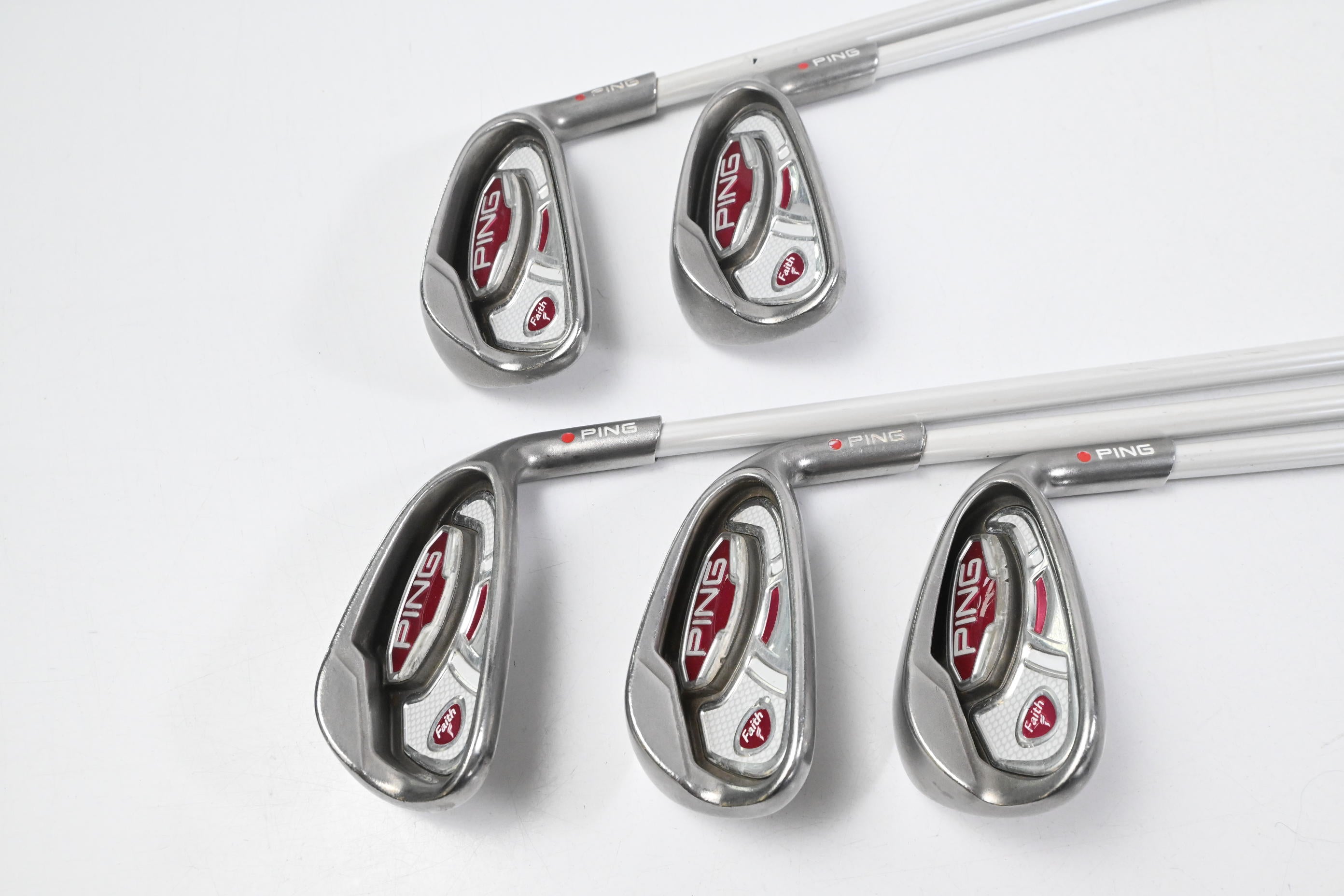 Ladies Ping Faith Hybrid Combo Irons / 7-PW+SW / Red Dot / Ladies Flex Ping ULT