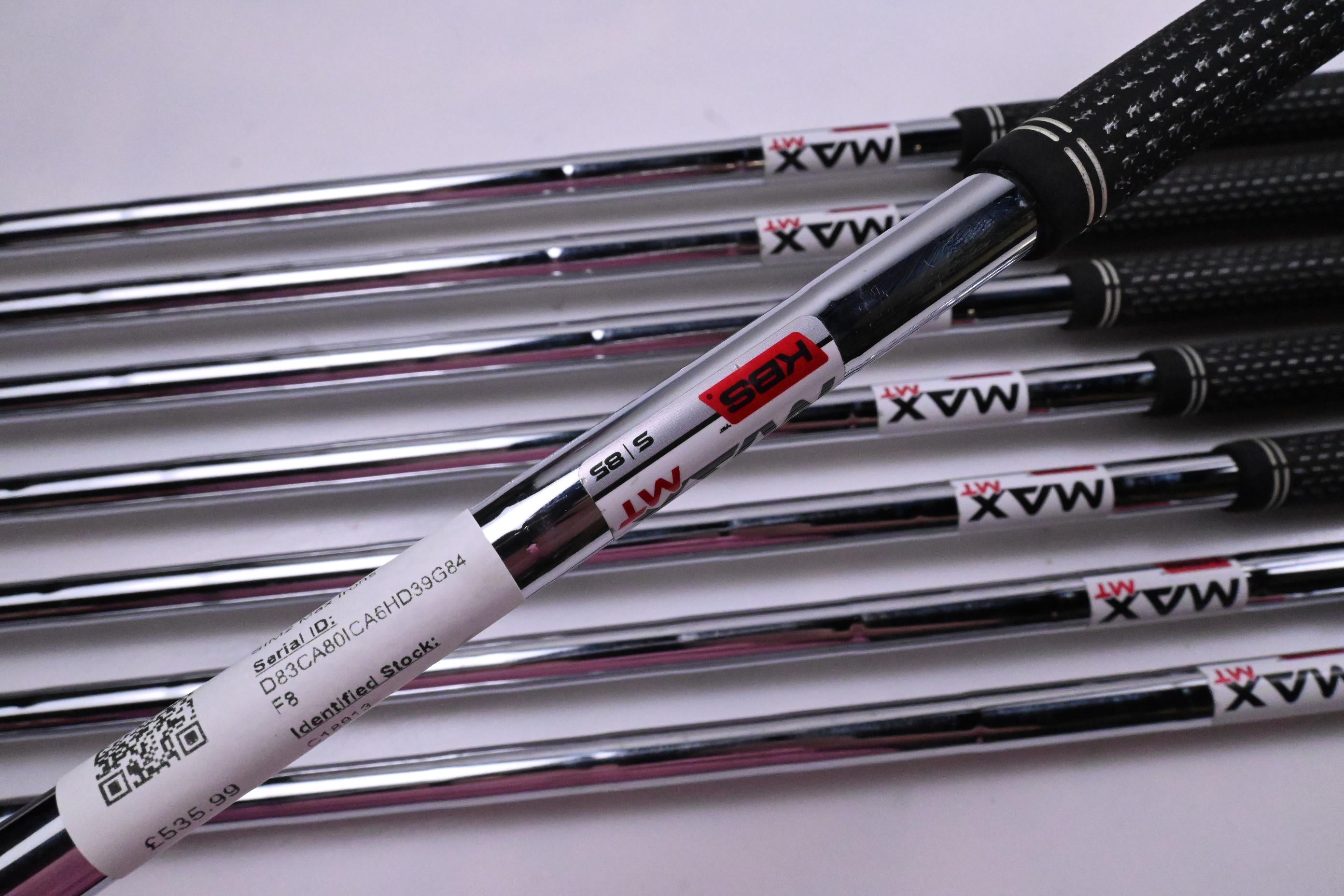 Taylormade SIM2 Max Irons / 4-PW+SW / Stiff Flex KBS MAX MT 85 Shafts