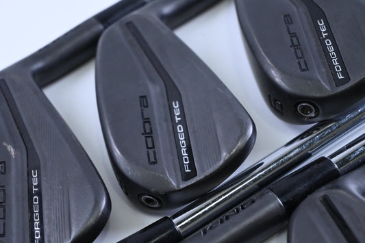 Cobra King Forged Tec 2023 Black Irons / 4-PW / Stiff Flex KBS $-Taper Lite