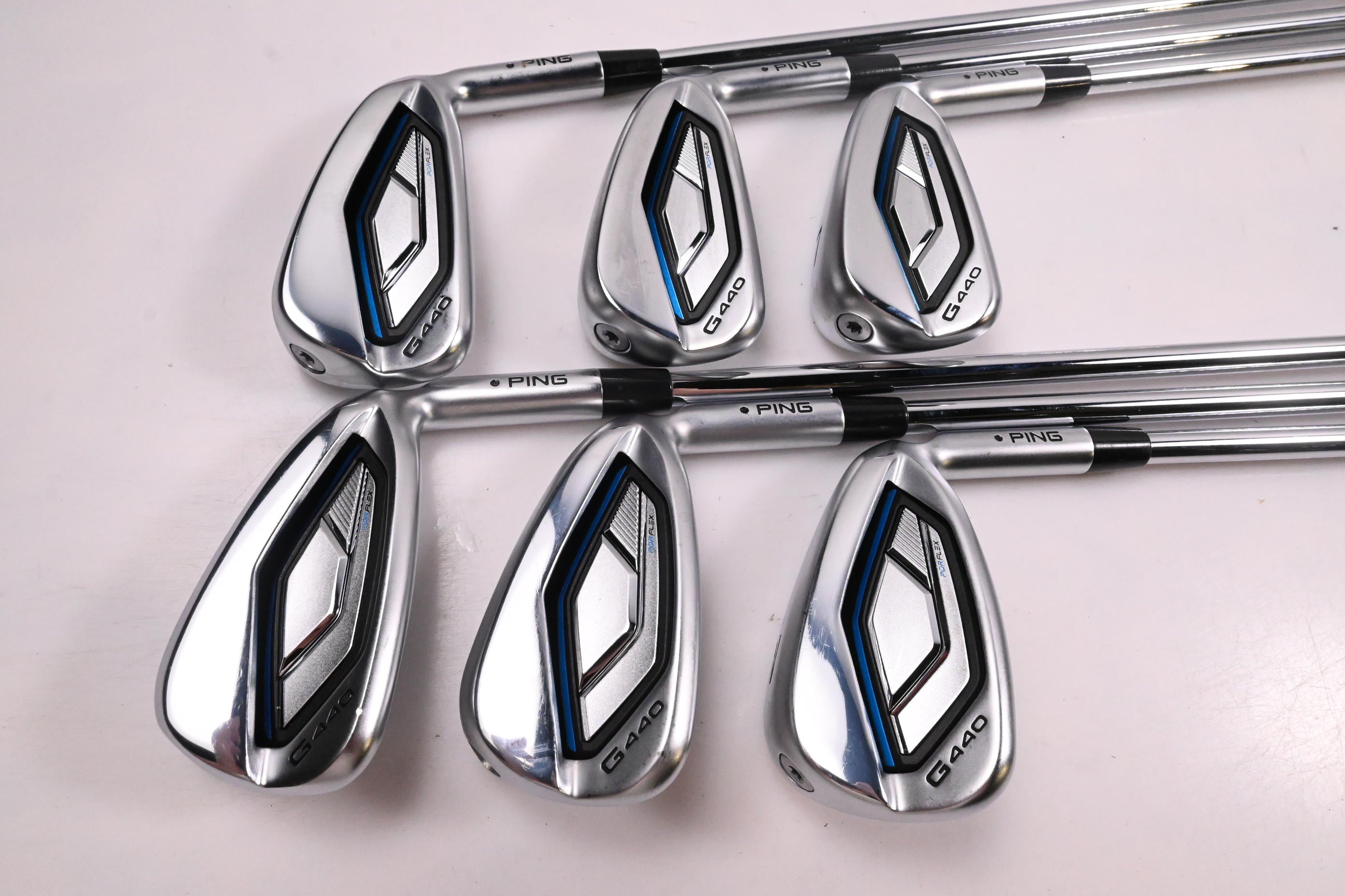 Ping G440 Irons / 5-PW / Black Dot / Regular Flex Ping AWT 3.0 Shafts