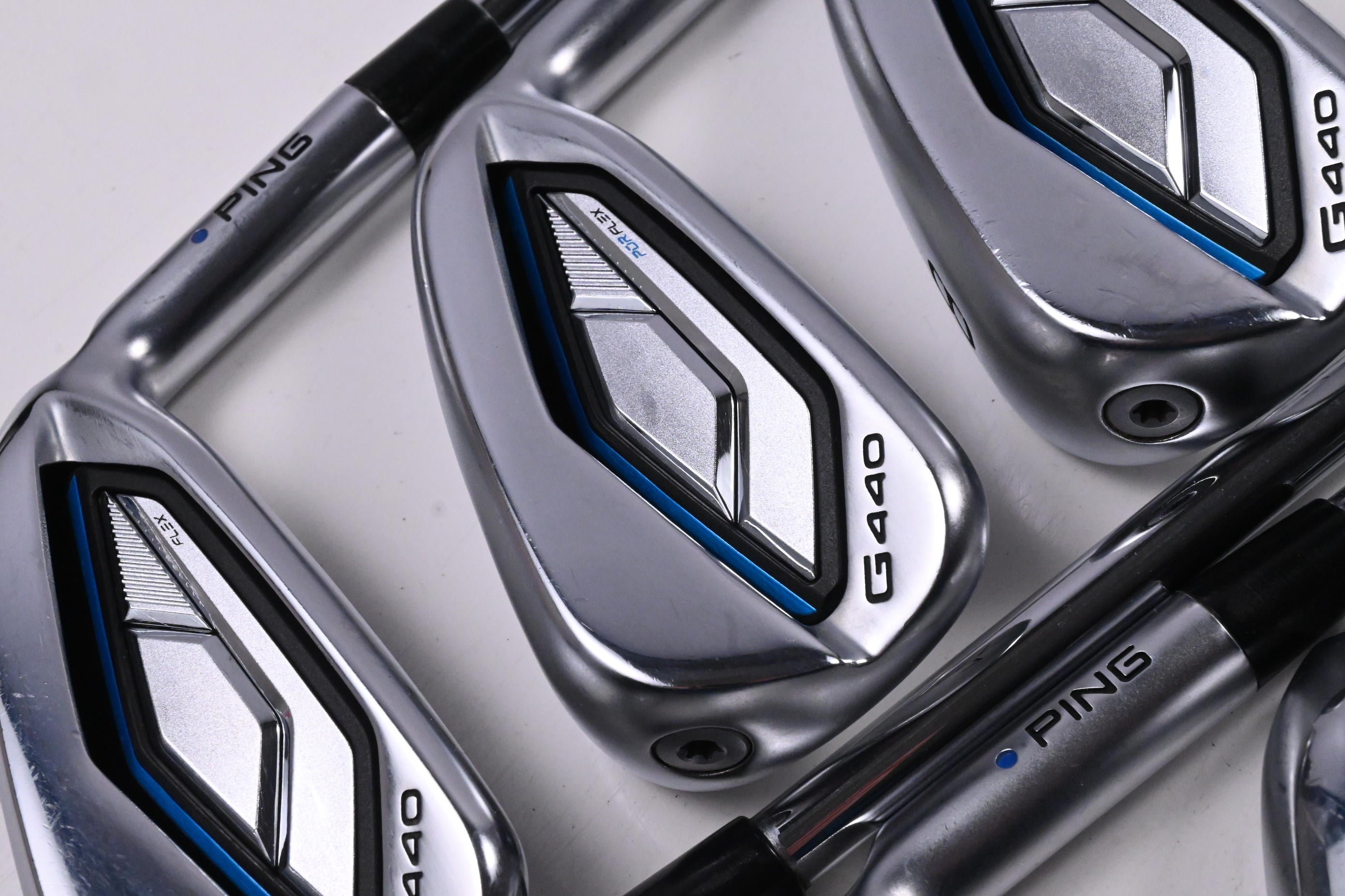 Ping G440 Irons / 6-PW+UW+56° / Blue Dot / Regular Flex Ping AWT 3.0 Shafts