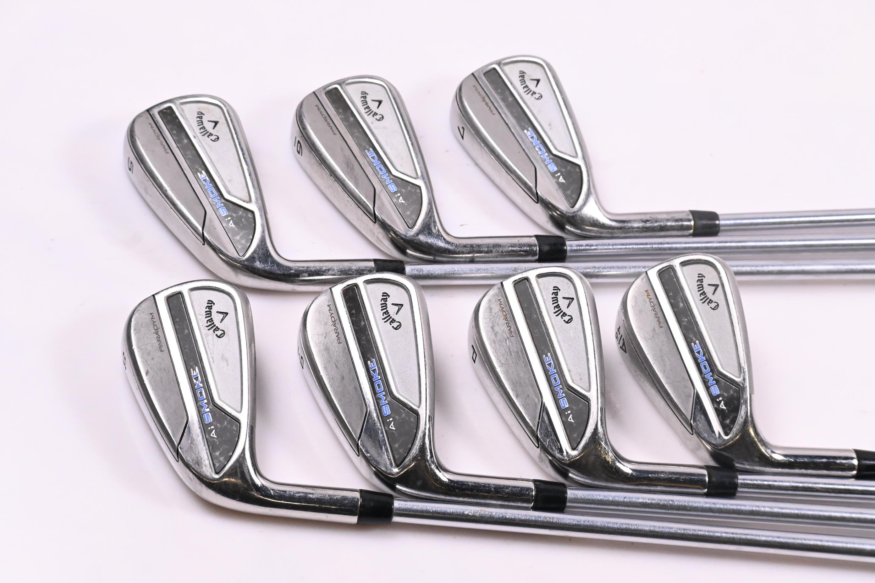Left Hand Callaway Paradym Ai Smoke Irons / 5-PW+GW / Regular Flex Project X IO