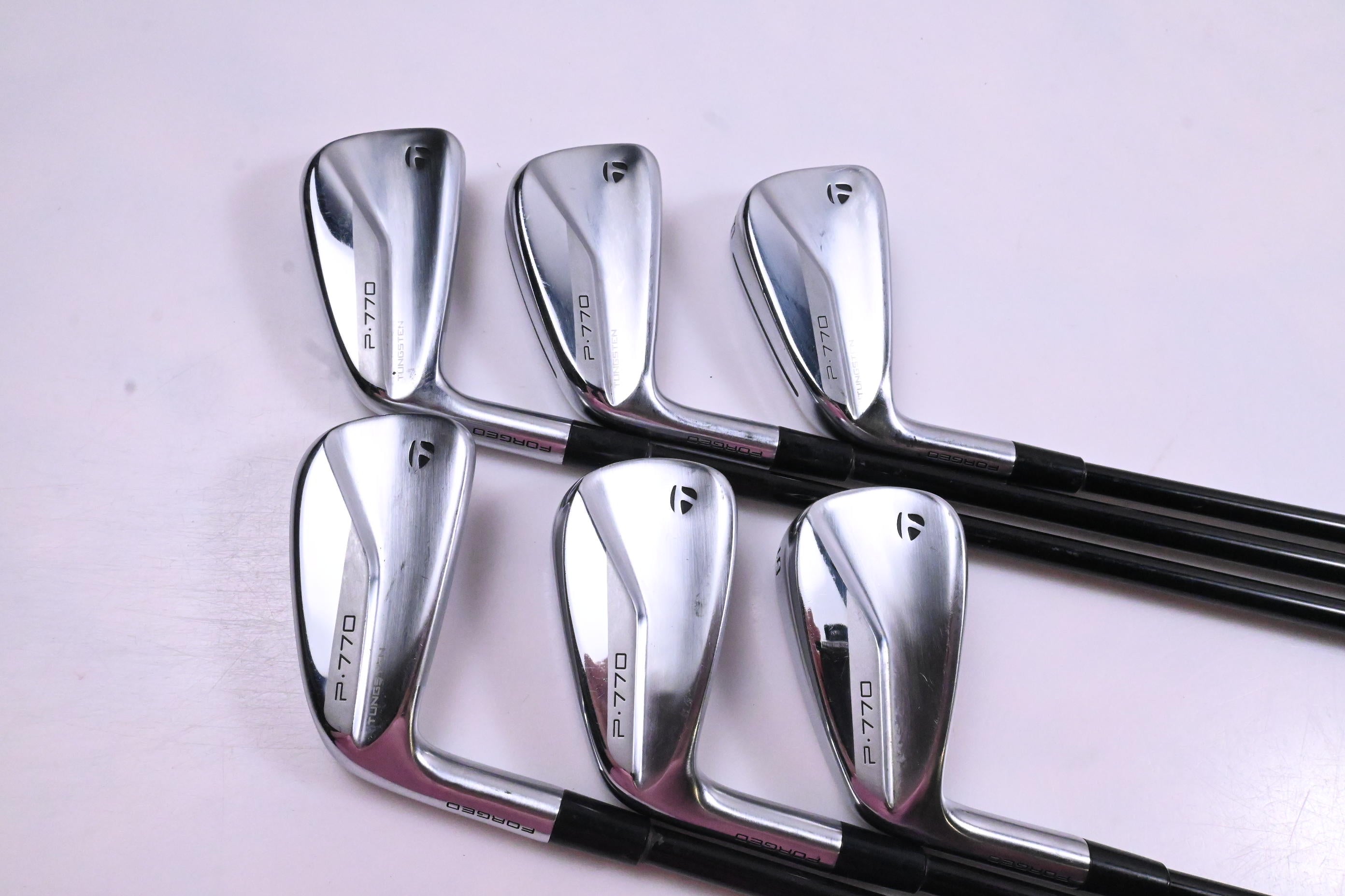 Left Hand Taylormade P770 2020 Irons / 4-9i / Regular Flex Atmos Orange 6 Shaft