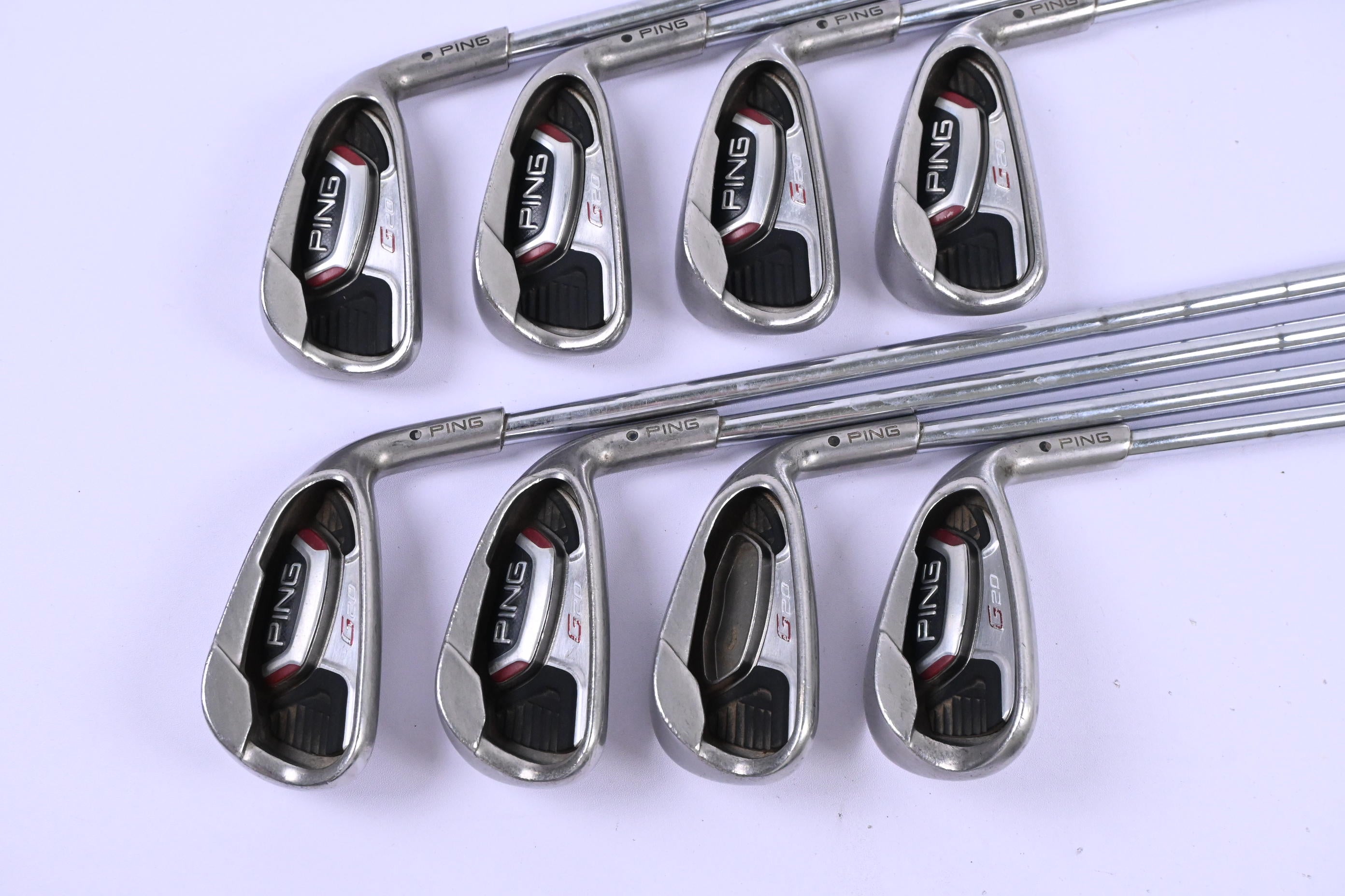 Ping G20 Irons / 4-PW+SW / Black Dot / Regular Flex Ping CFS Shafts