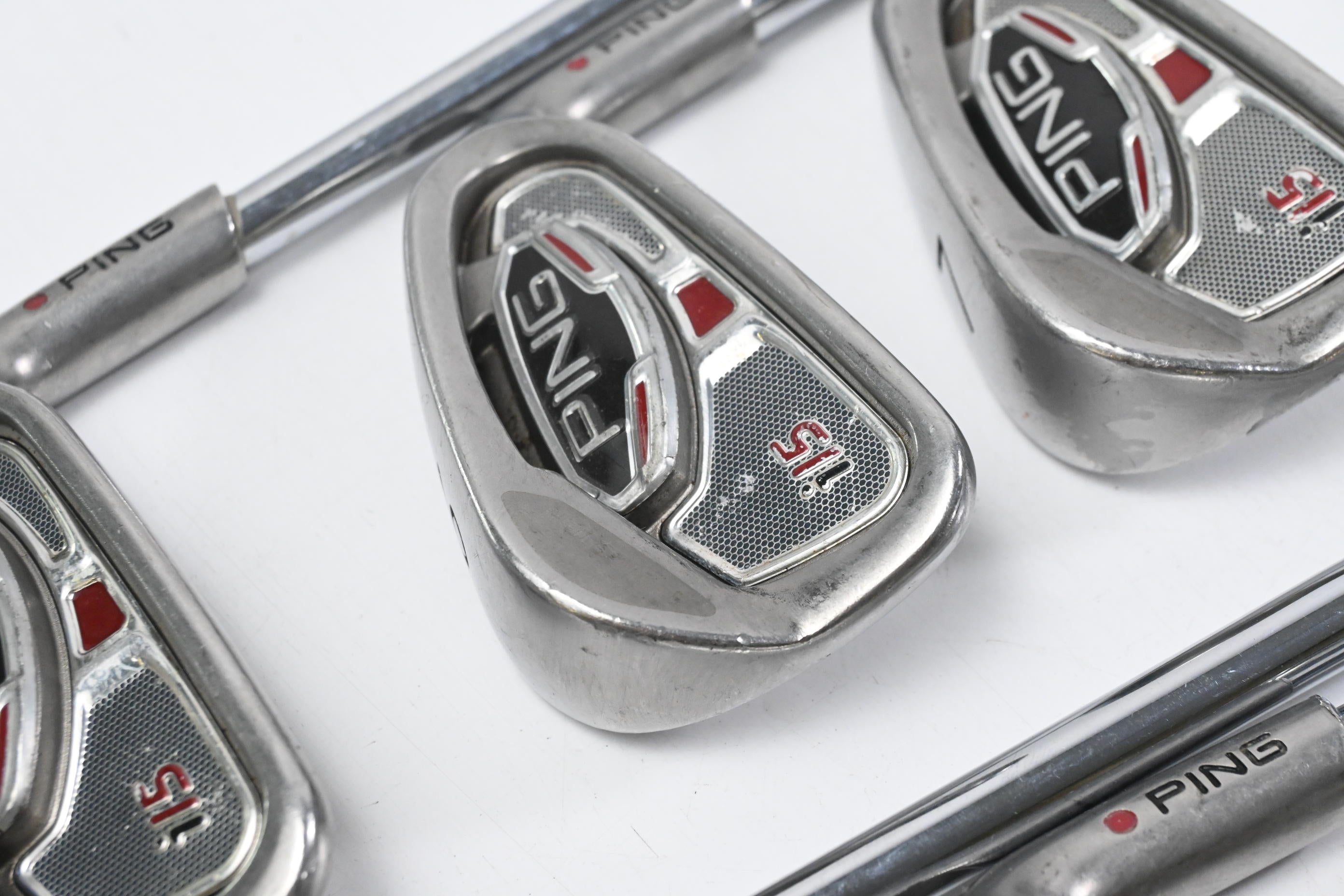 Ping i15 Irons / 5-PW / Red Dot / Stiff Flex Ping AWT Shafts