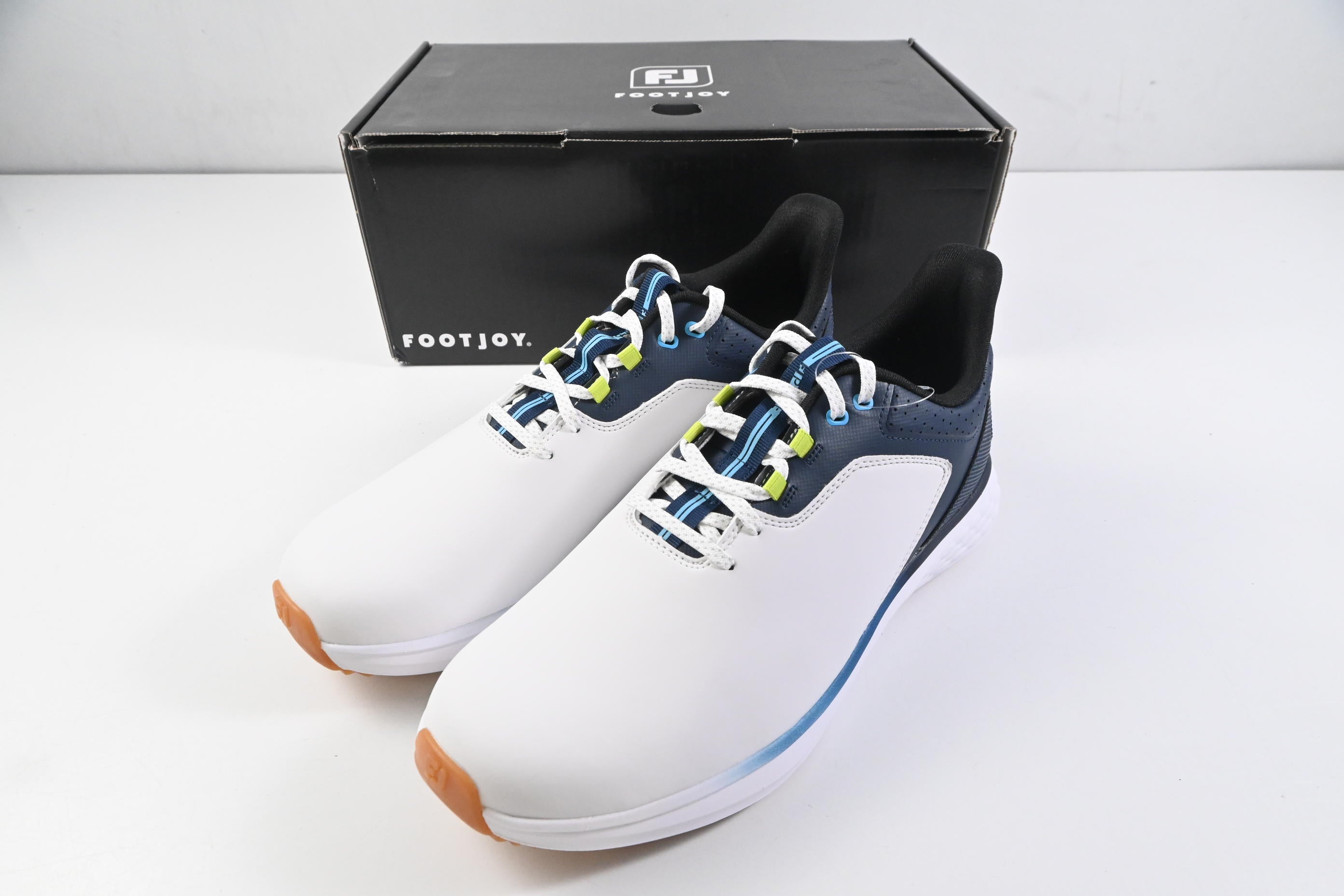 FootJoy Pulse Golf Shoes / Size UK 10 / White, Gum & Navy