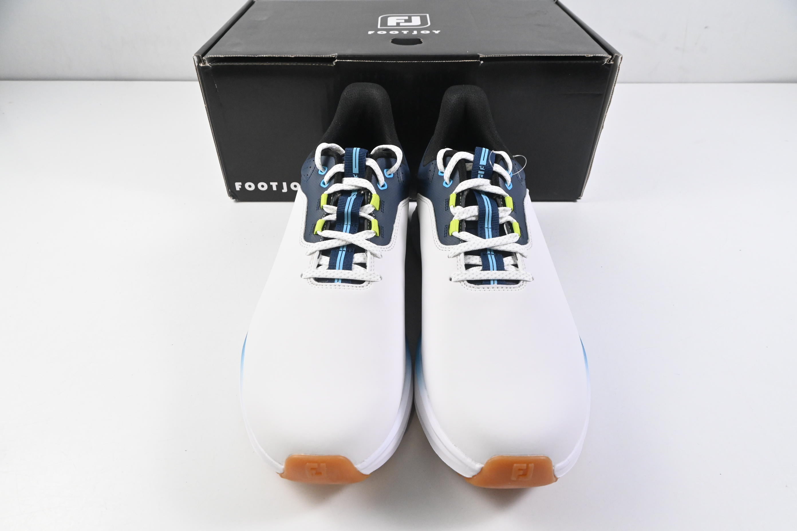 FootJoy Pulse Golf Shoes / Size UK 10 / White, Gum & Navy