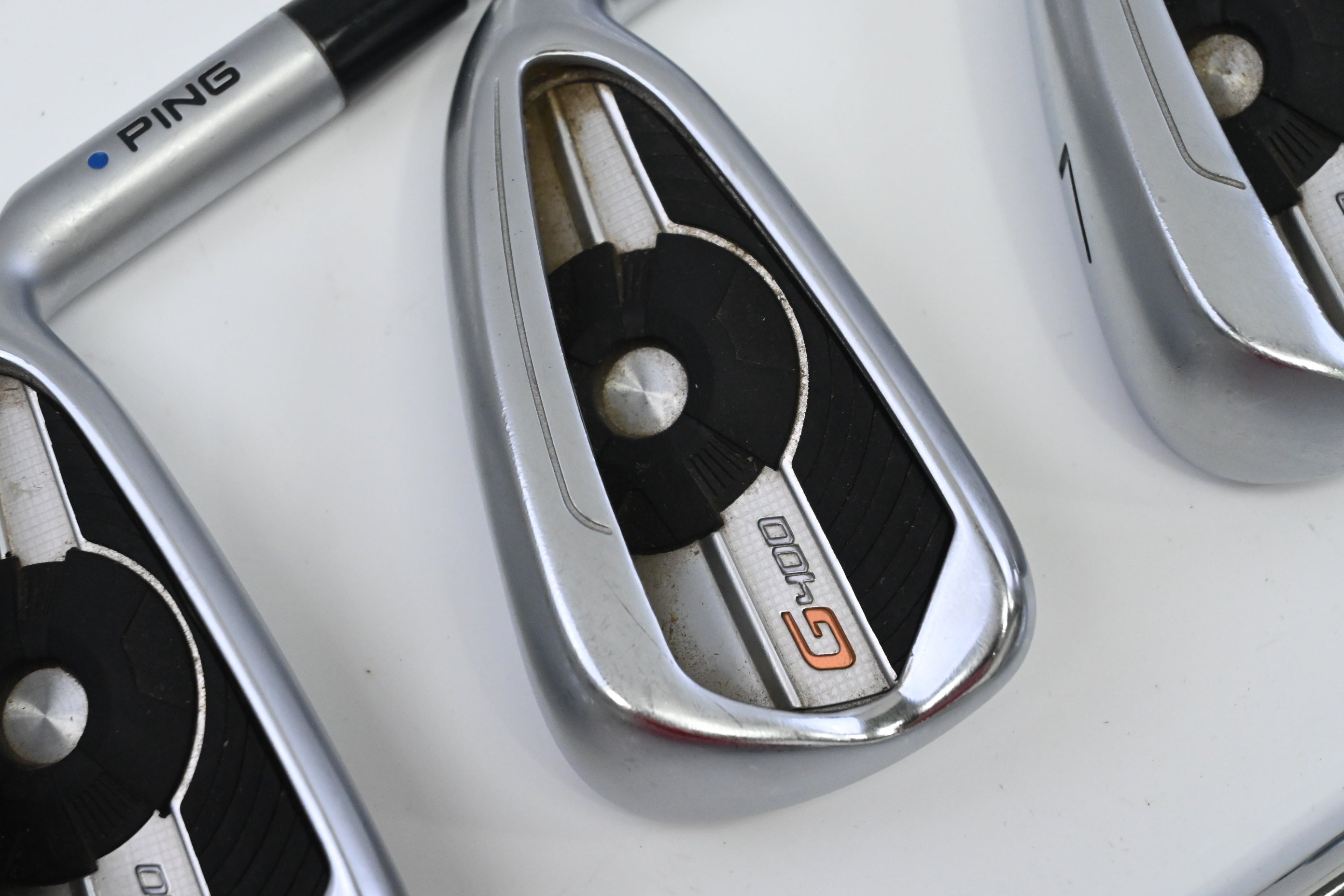 Ping G400 Irons / 5-PW / Blue Dot / Regular Flex Ping AWT 2.0 Shafts