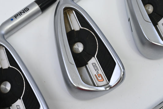 Ping G400 Irons / 5-PW / Blue Dot / Regular Flex Ping AWT 2.0 Shafts