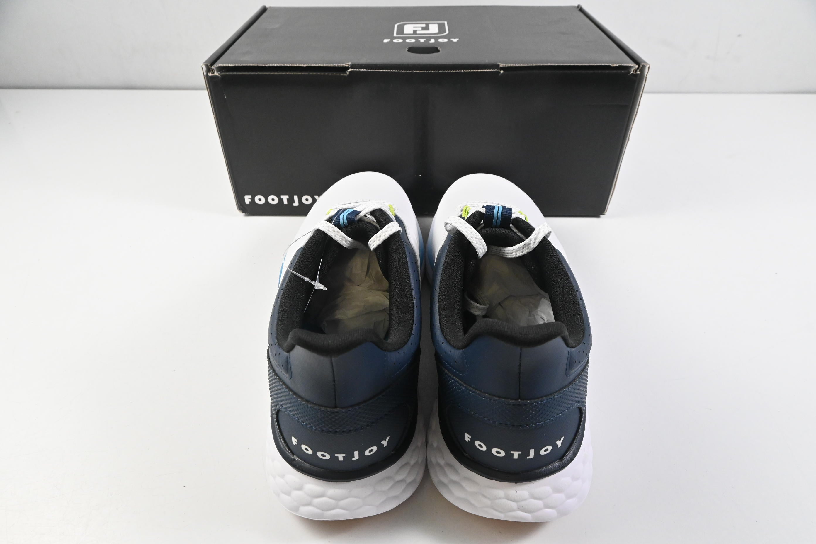 FootJoy Pulse Golf Shoes / Size UK 10 / White, Gum & Navy