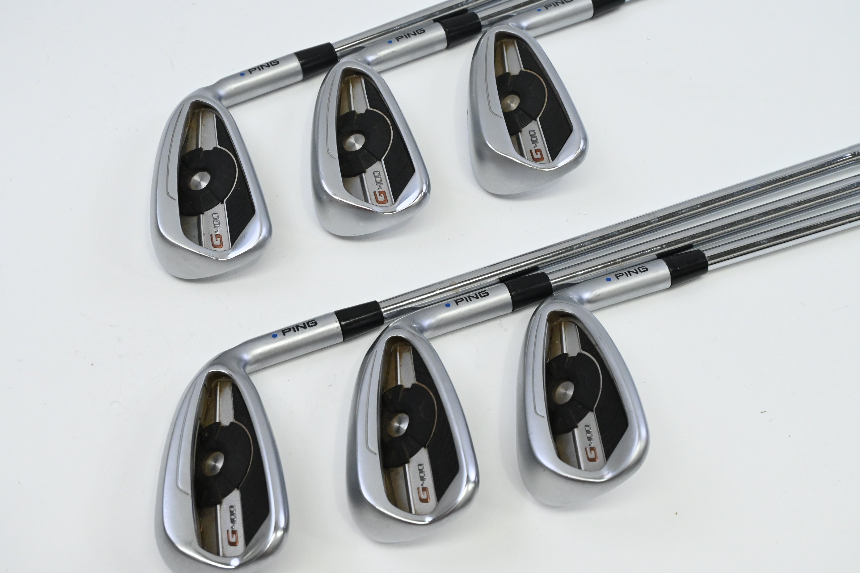 Ping G400 Irons / 5-PW / Blue Dot / Regular Flex Ping AWT 2.0 Shafts