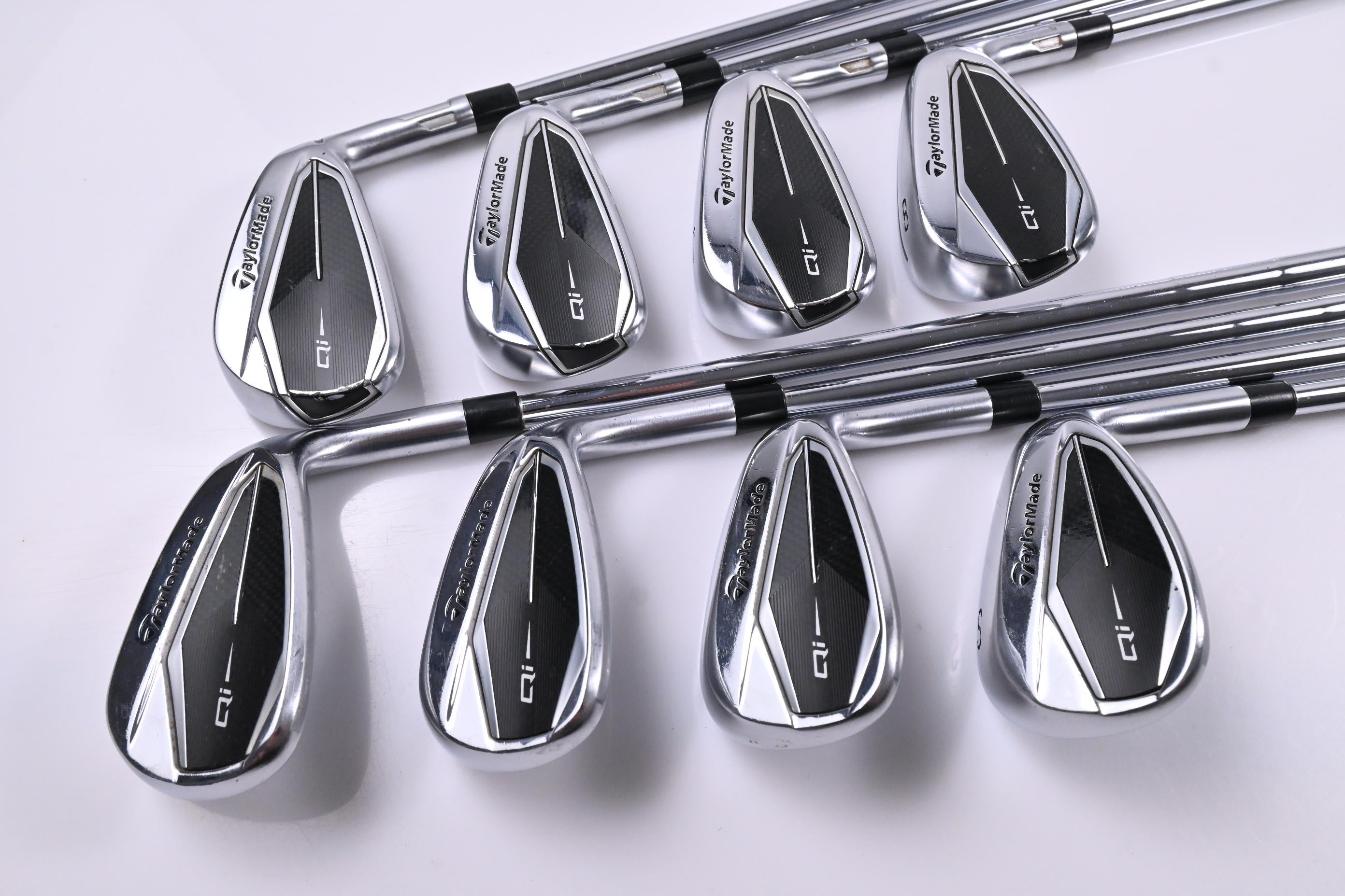 Taylormade Qi Irons / 5-PW+SW+AW / Stiff Flex KBS Tour Shafts