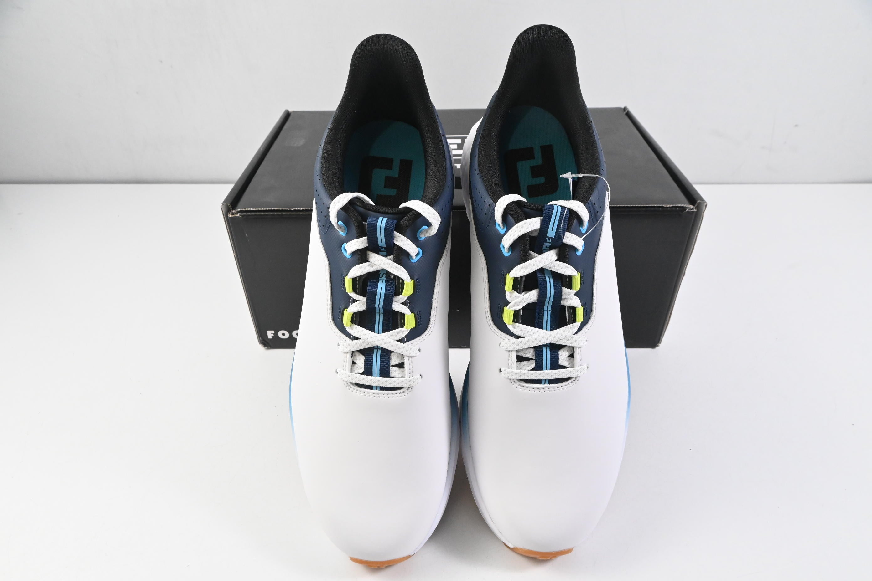 FootJoy Pulse Golf Shoes / Size UK 10 / White, Gum & Navy