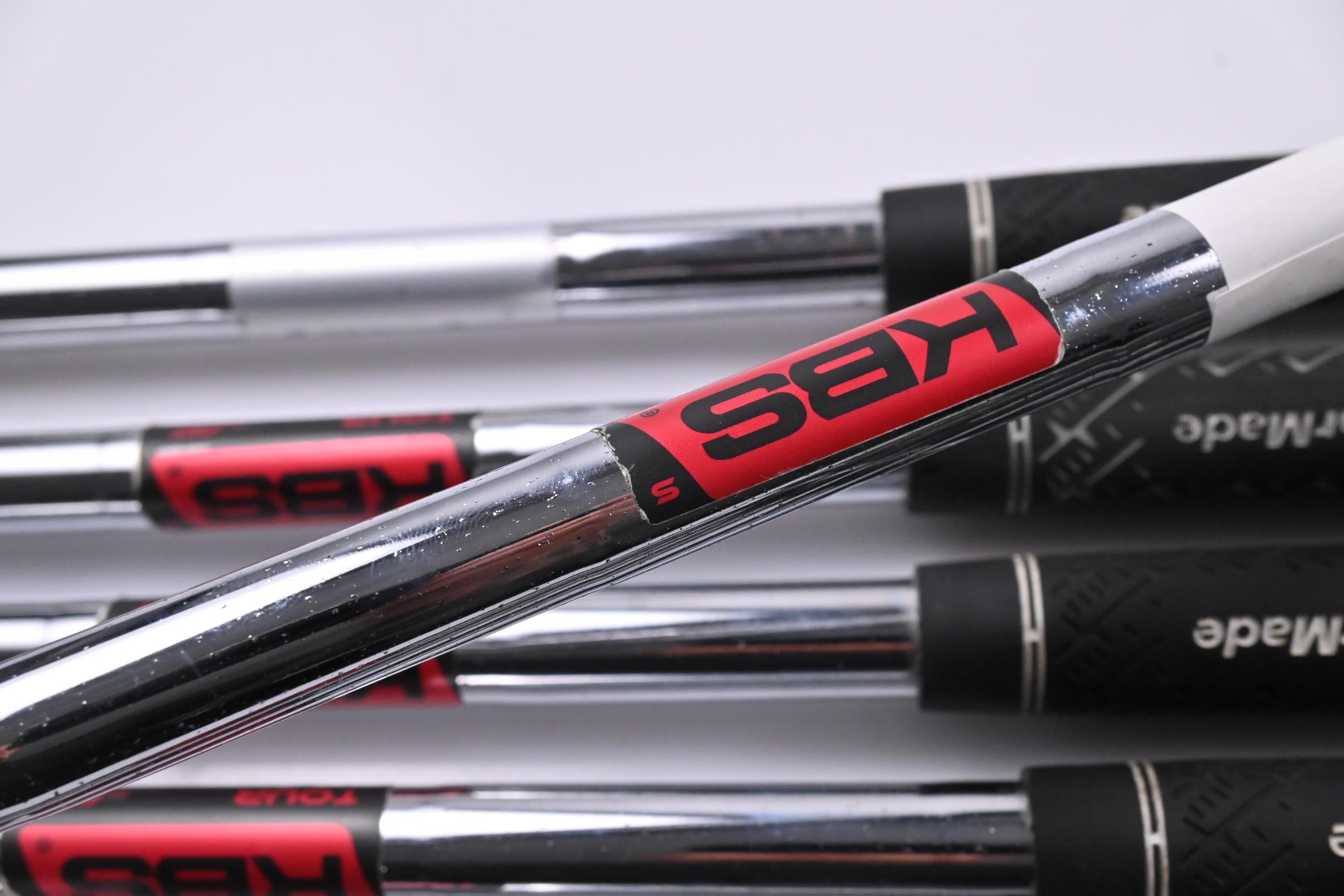 Taylormade Qi Irons / 5-PW+SW+AW / Stiff Flex KBS Tour Shafts