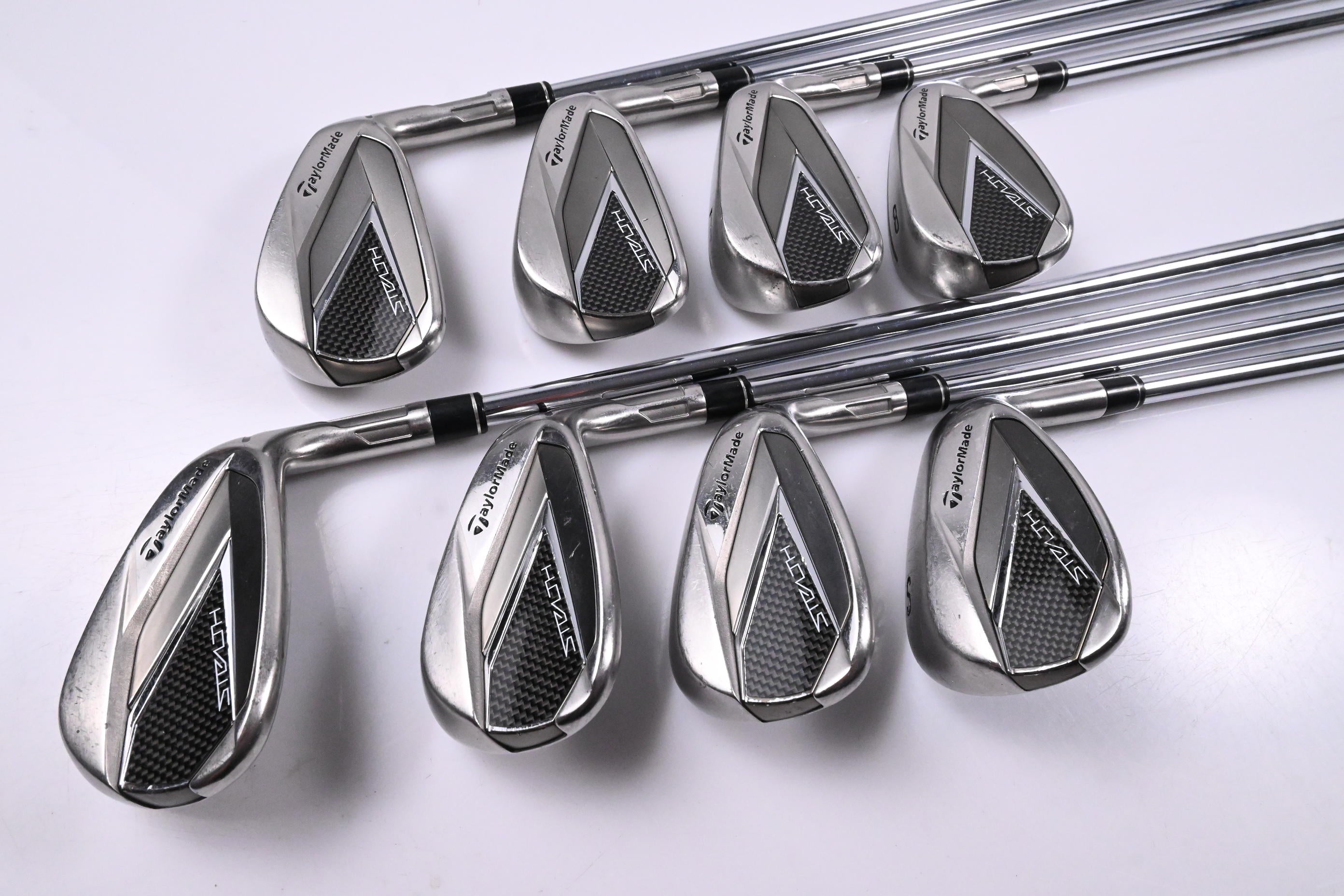 Taylormade Stealth Irons / 5-PW+AW+SW / Regular Flex KBS MAX MT 85 Shafts