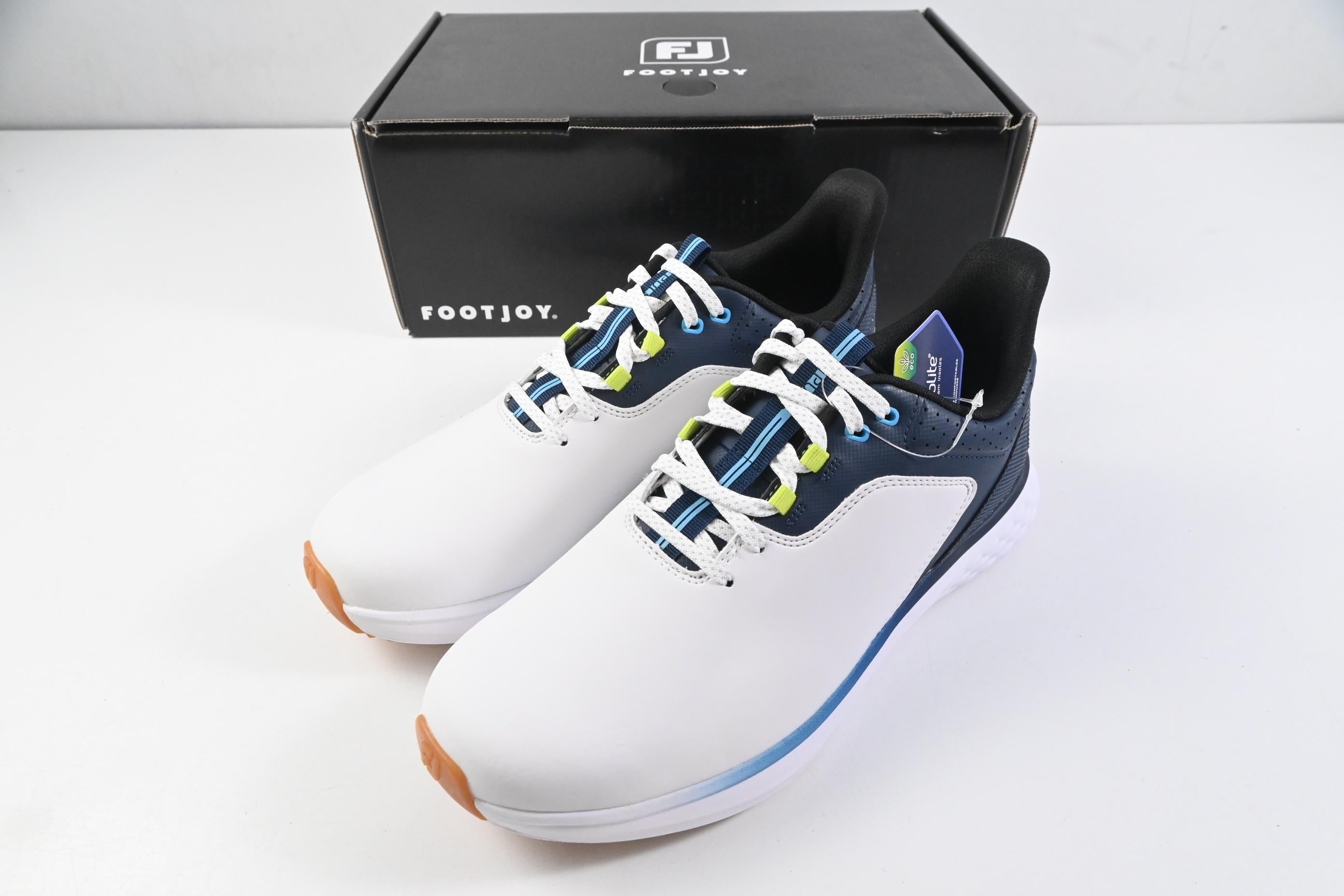 FootJoy Pulse Golf Shoes / Size UK 8 / White, Gum & Navy