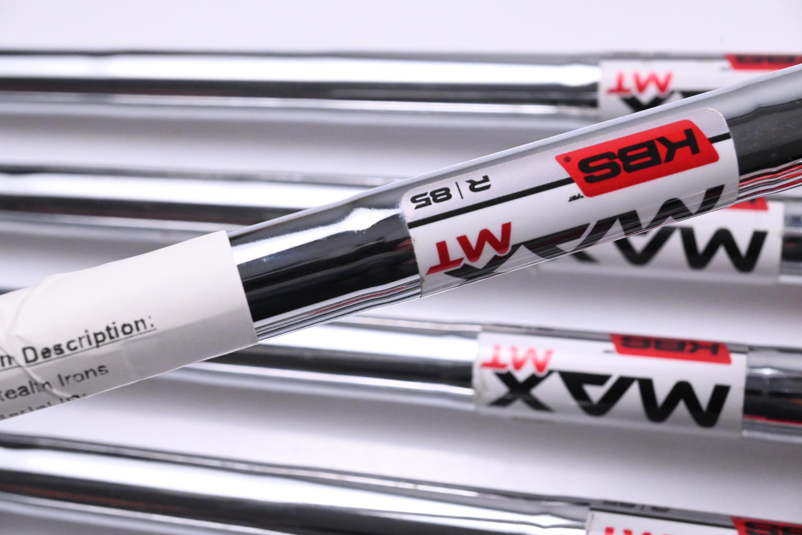 Taylormade Stealth Irons / 5-PW+AW+SW / Regular Flex KBS MAX MT 85 Shafts