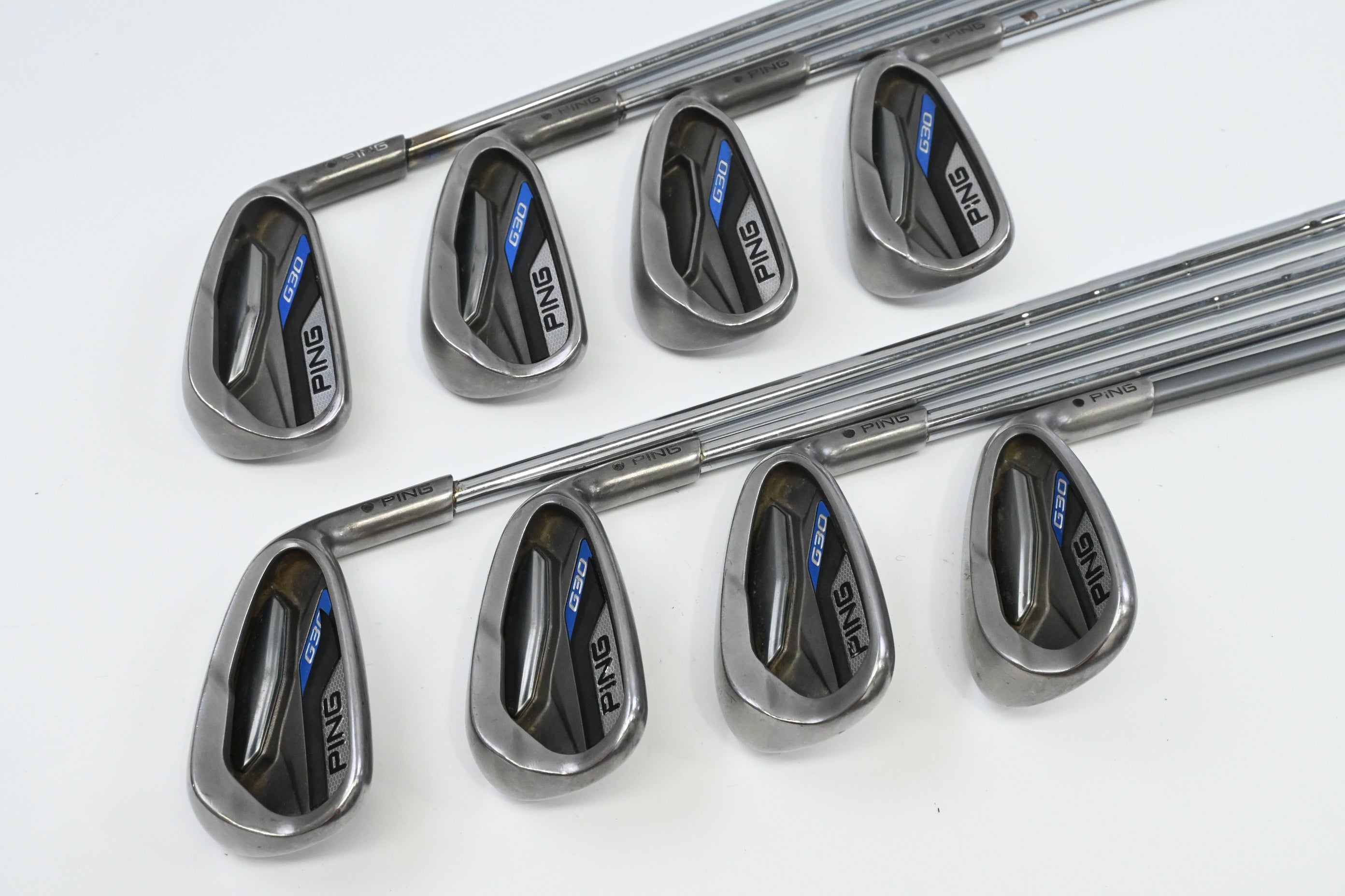 Ping G30 Irons / 4-PW+SW / Black Dot / Regular Flex Ping CFS Distance Shafts