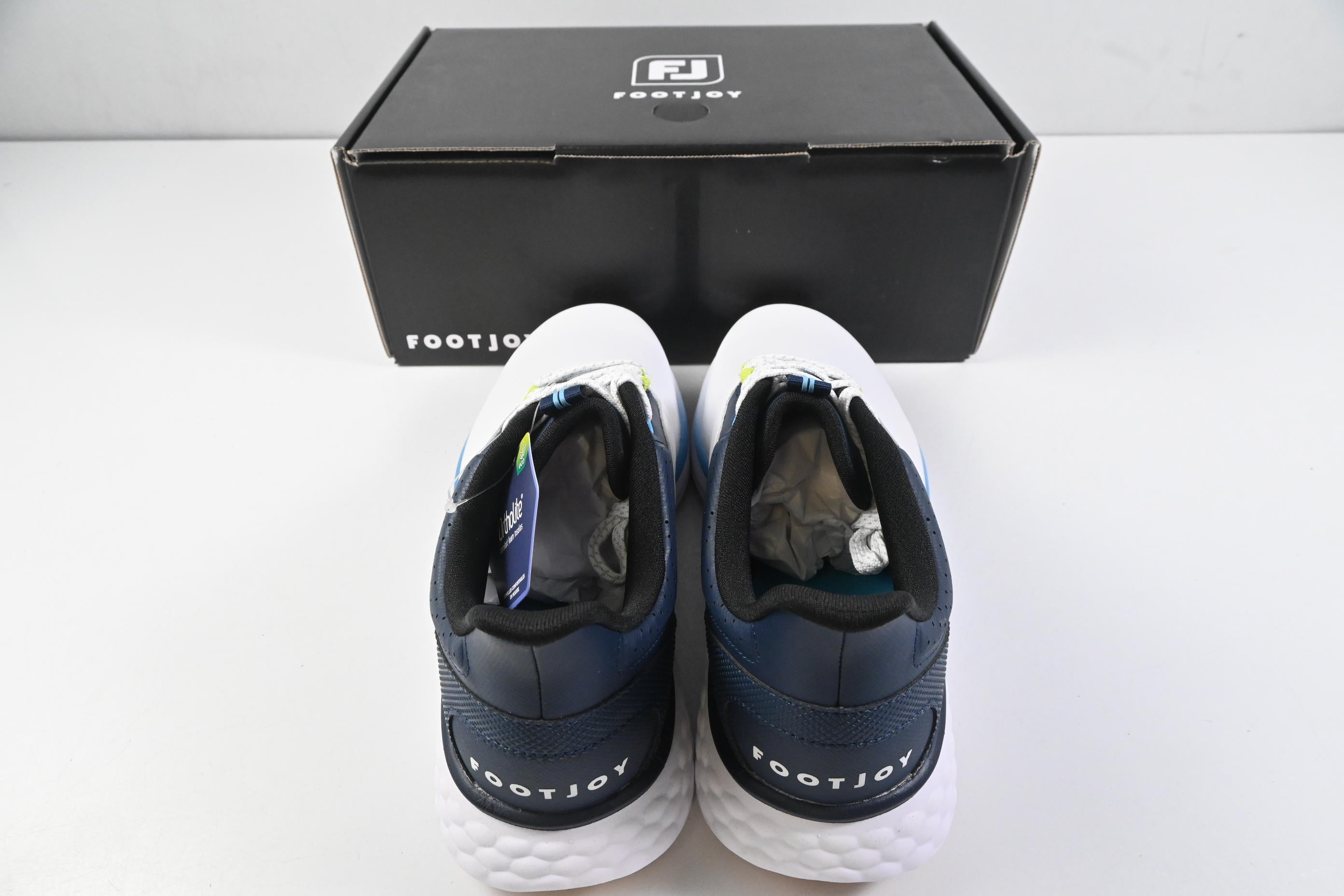 FootJoy Pulse Golf Shoes / Size UK 8 / White, Gum & Navy