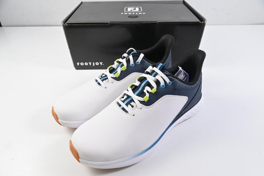 FootJoy Pulse Golf Shoes / Size UK 9.5 / White, Gum & Navy