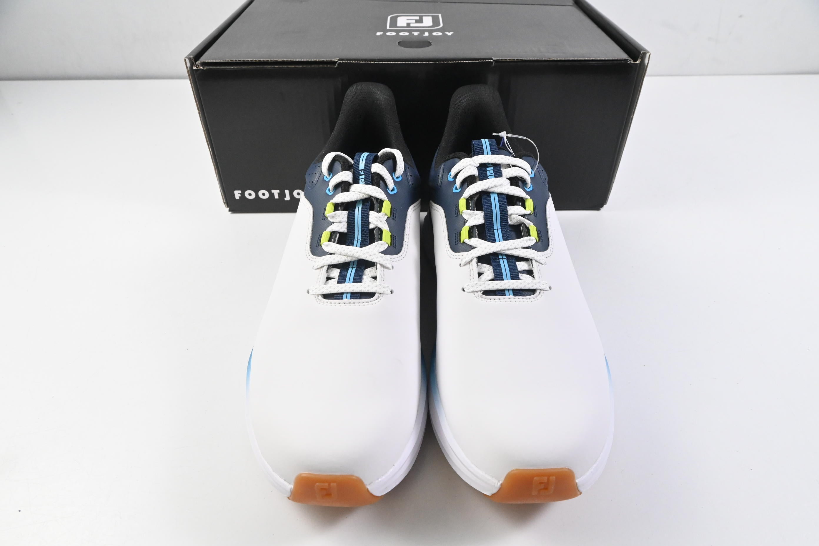 FootJoy Pulse Golf Shoes / Size UK 9.5 / White, Gum & Navy