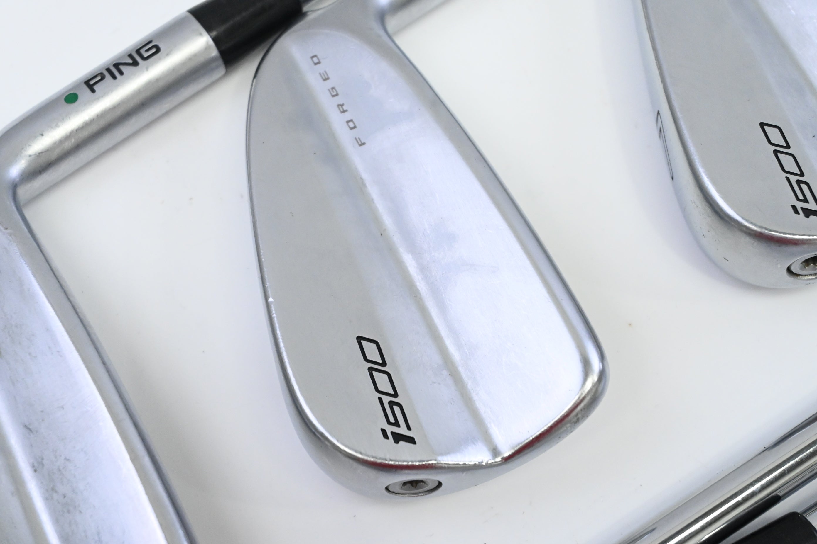 Ping i500 Irons / 5-PW+UW / Green Dot / Stiff Flex Dynamic Gold S300 Shafts