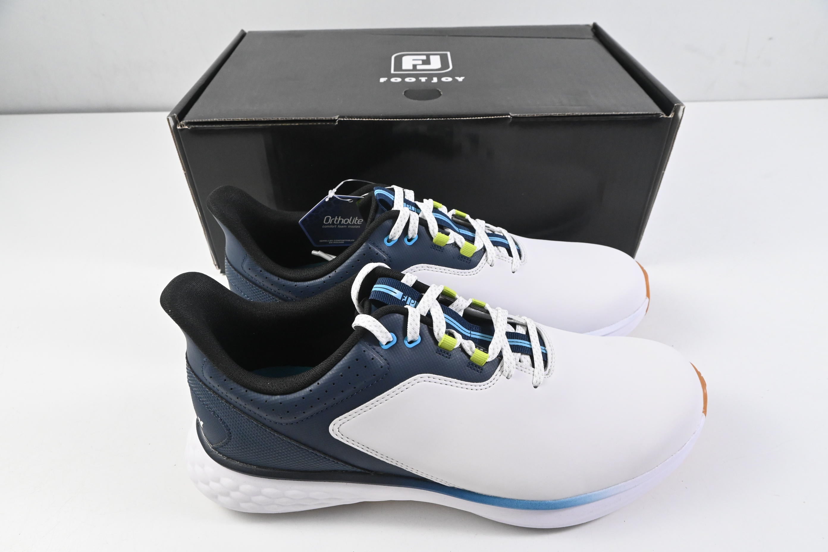 FootJoy Pulse Golf Shoes / Size UK 9.5 / White, Gum & Navy