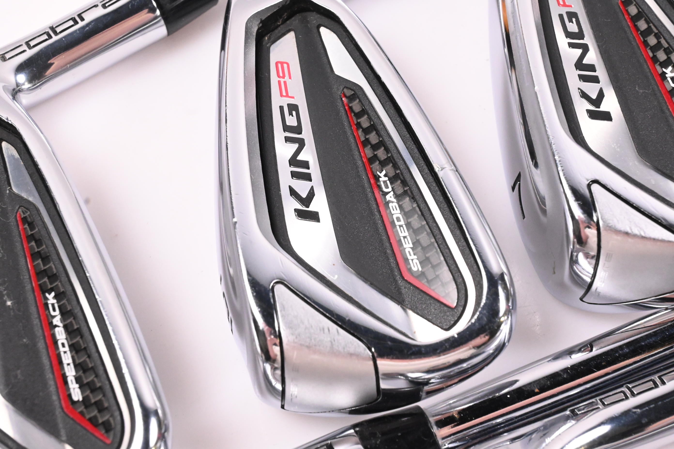 Cobra King F9 Irons / 5-PW+SW / Stiff Flex KBS Tour-V 90 Shafts