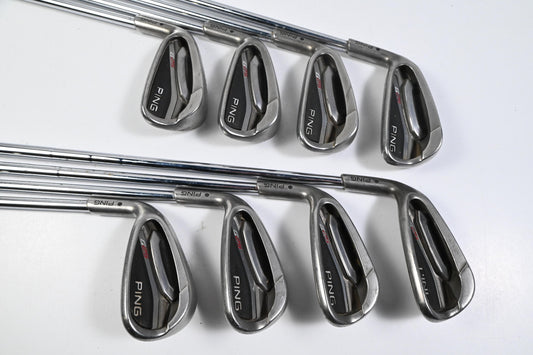 Left Hand Ping G25 Irons / 5-PW+GW+SW / Black Dot / Regular Flex Ping CFS Shafts
