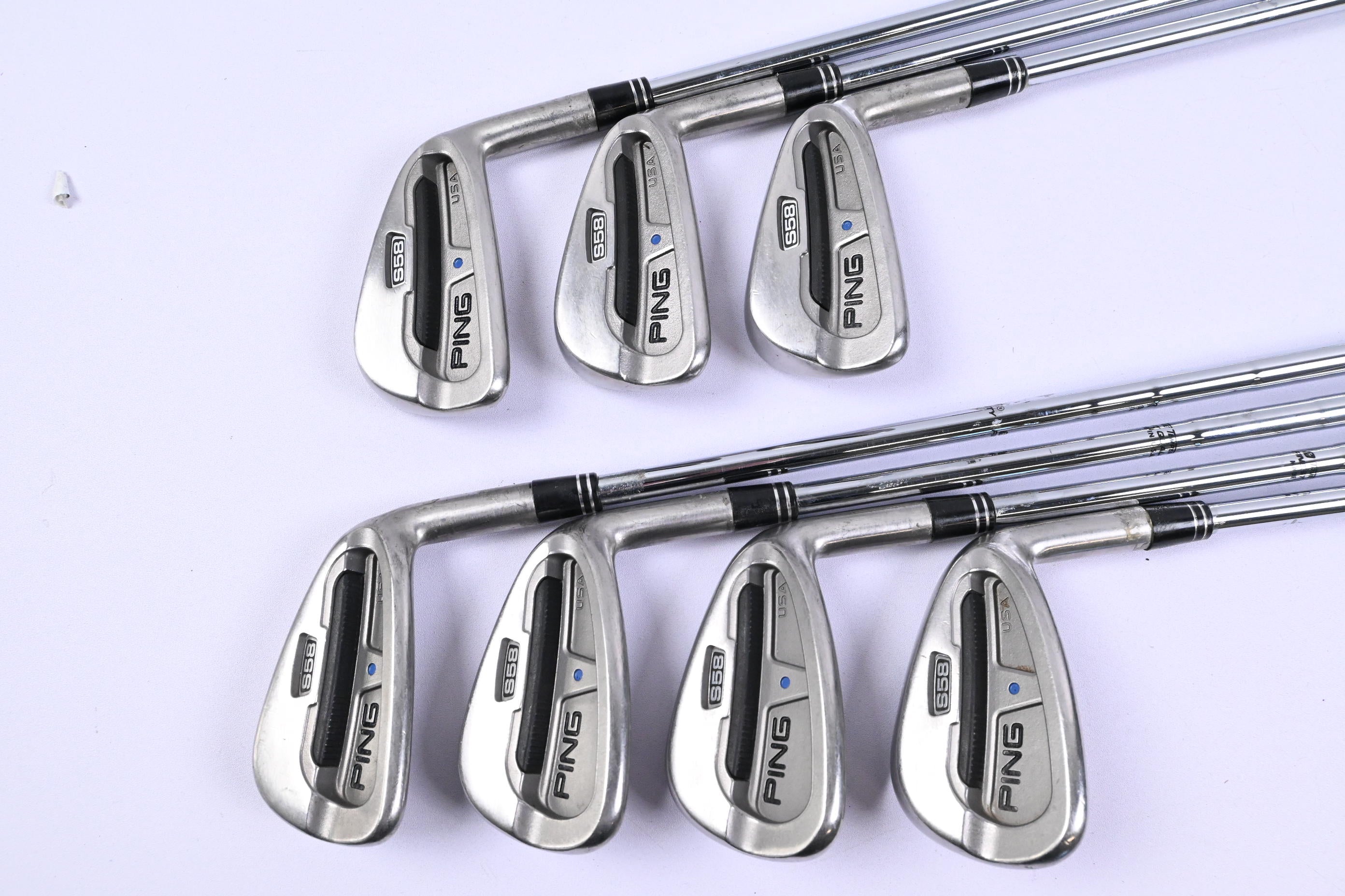 Ping S58 Irons / 4-PW / Blue Dot / Stiff Flex Steel Shafts