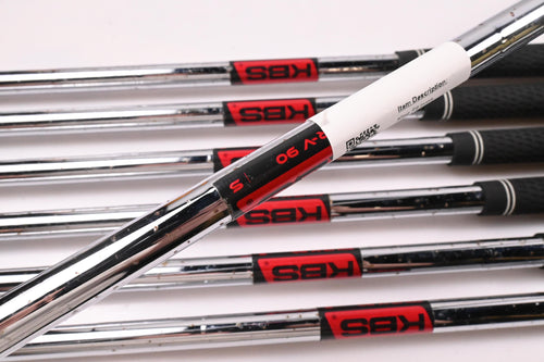 Cobra King F9 Irons / 5-PW+SW / Stiff Flex KBS Tour-V 90 Shafts