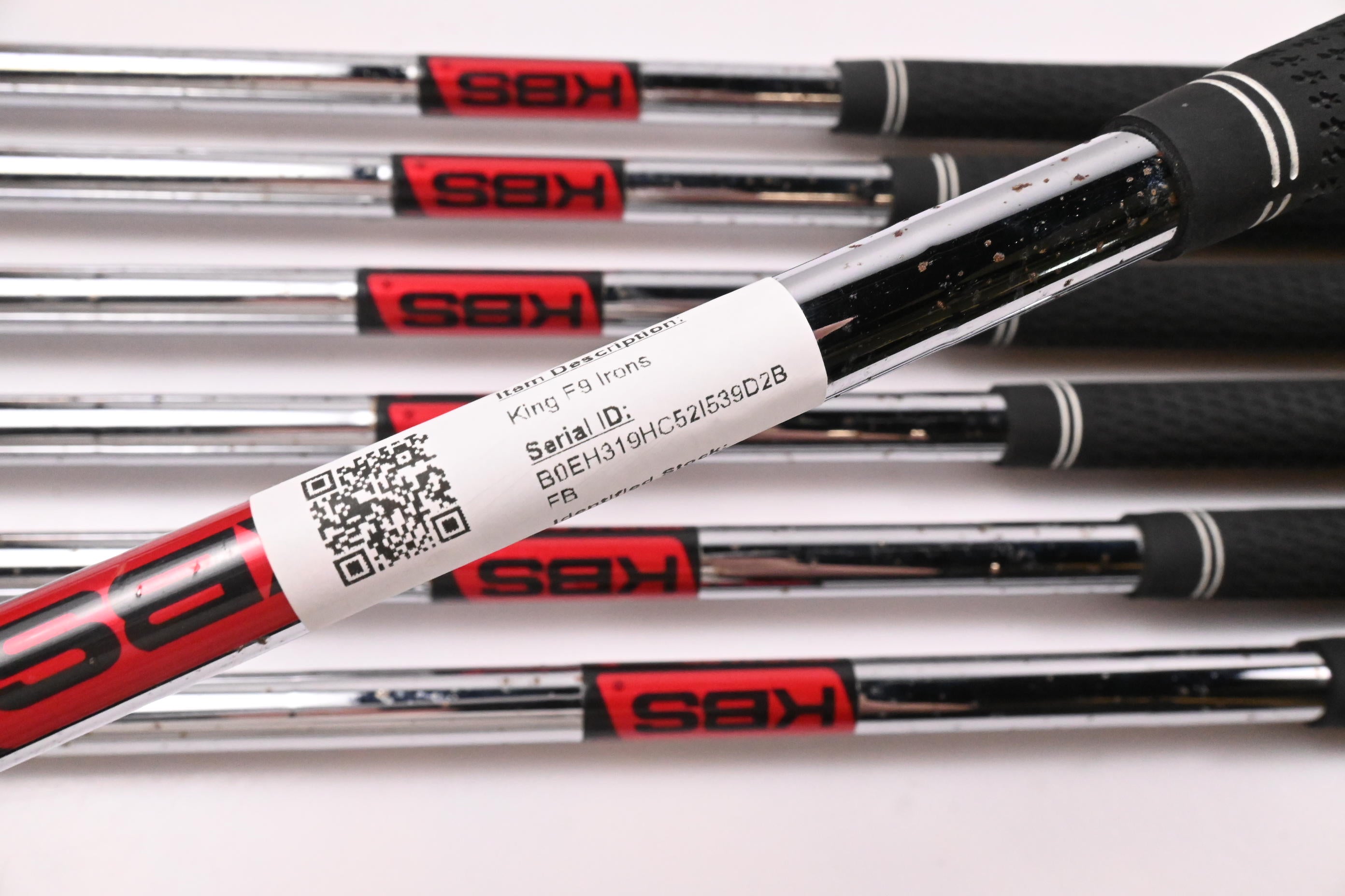 Cobra King F9 Irons / 5-PW+SW / Stiff Flex KBS Tour-V 90 Shafts